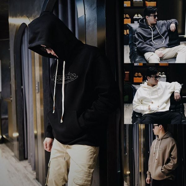  [ẢNH THẬT] Áo Hoodie Nam Nữ Kẻ Chất Nỉ Có Mũ 4 Màu Đen/Trắng Be/Nâu/Ghi Đậm Mã 3625 