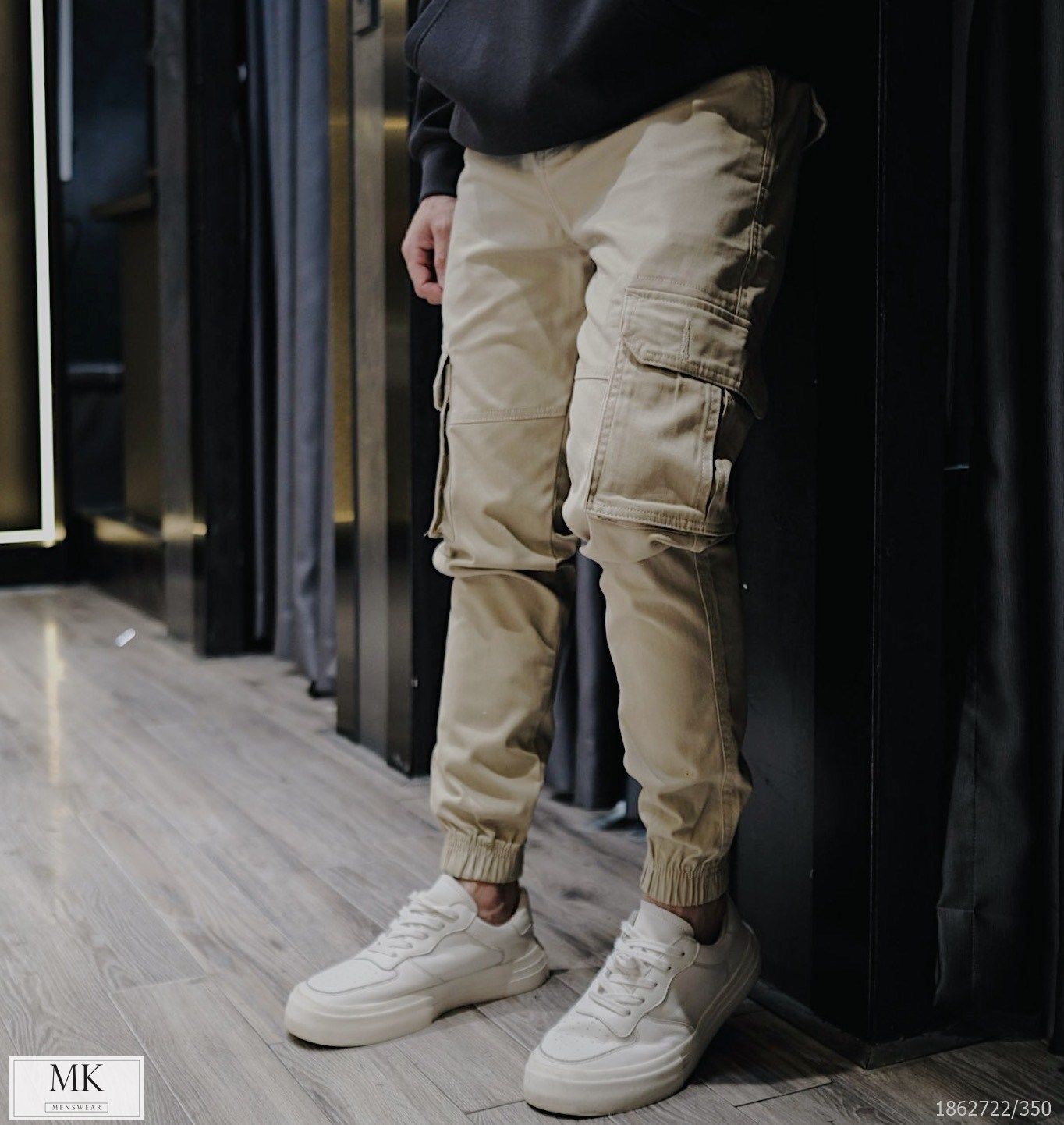  [ẢNH THẬT] Quần Jogger Kaki Túi Hộp Tiện Lợi. 2 Màu Đen/Be 