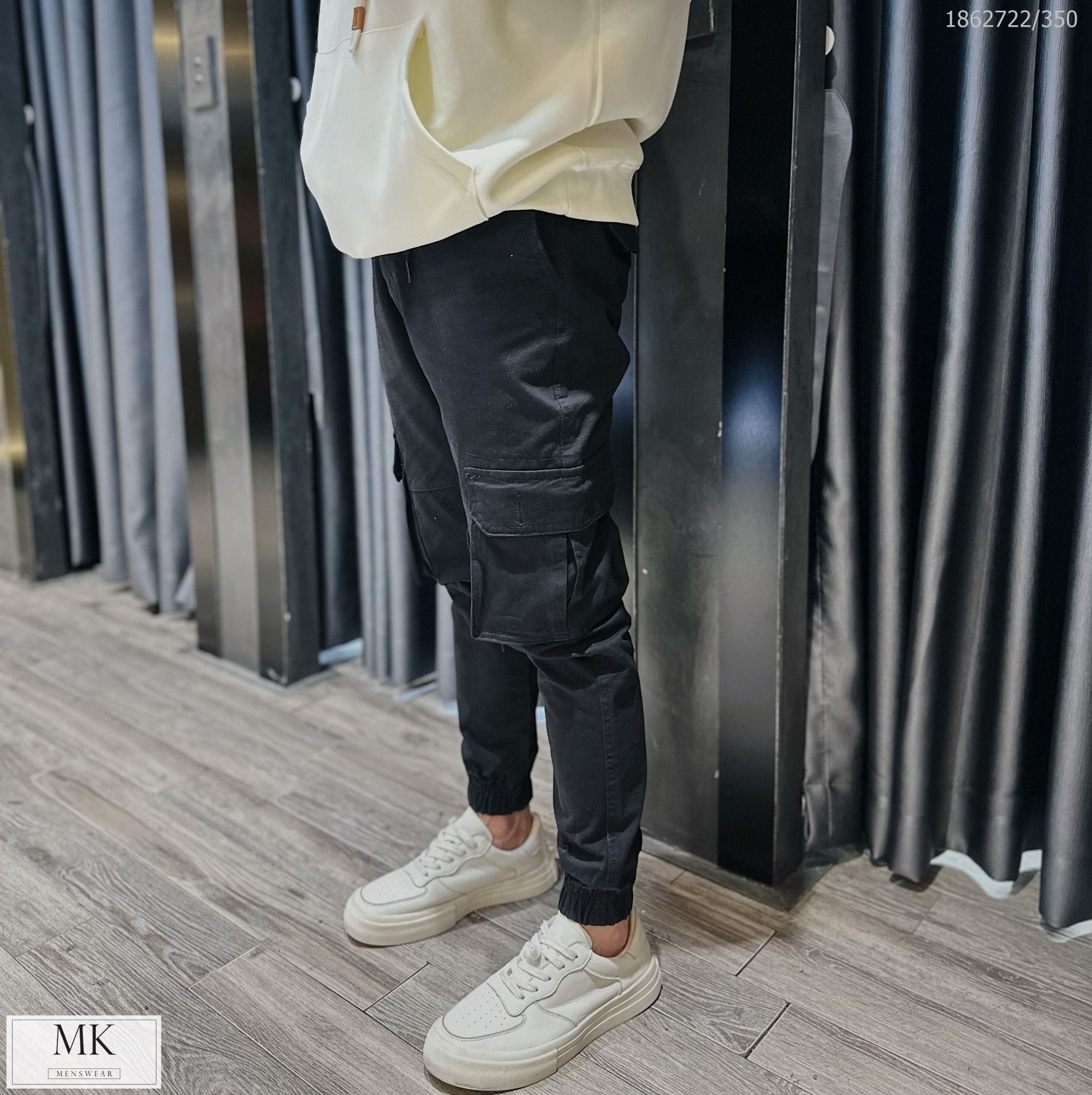  [ẢNH THẬT] Quần Jogger Kaki Túi Hộp Tiện Lợi. 2 Màu Đen/Be 