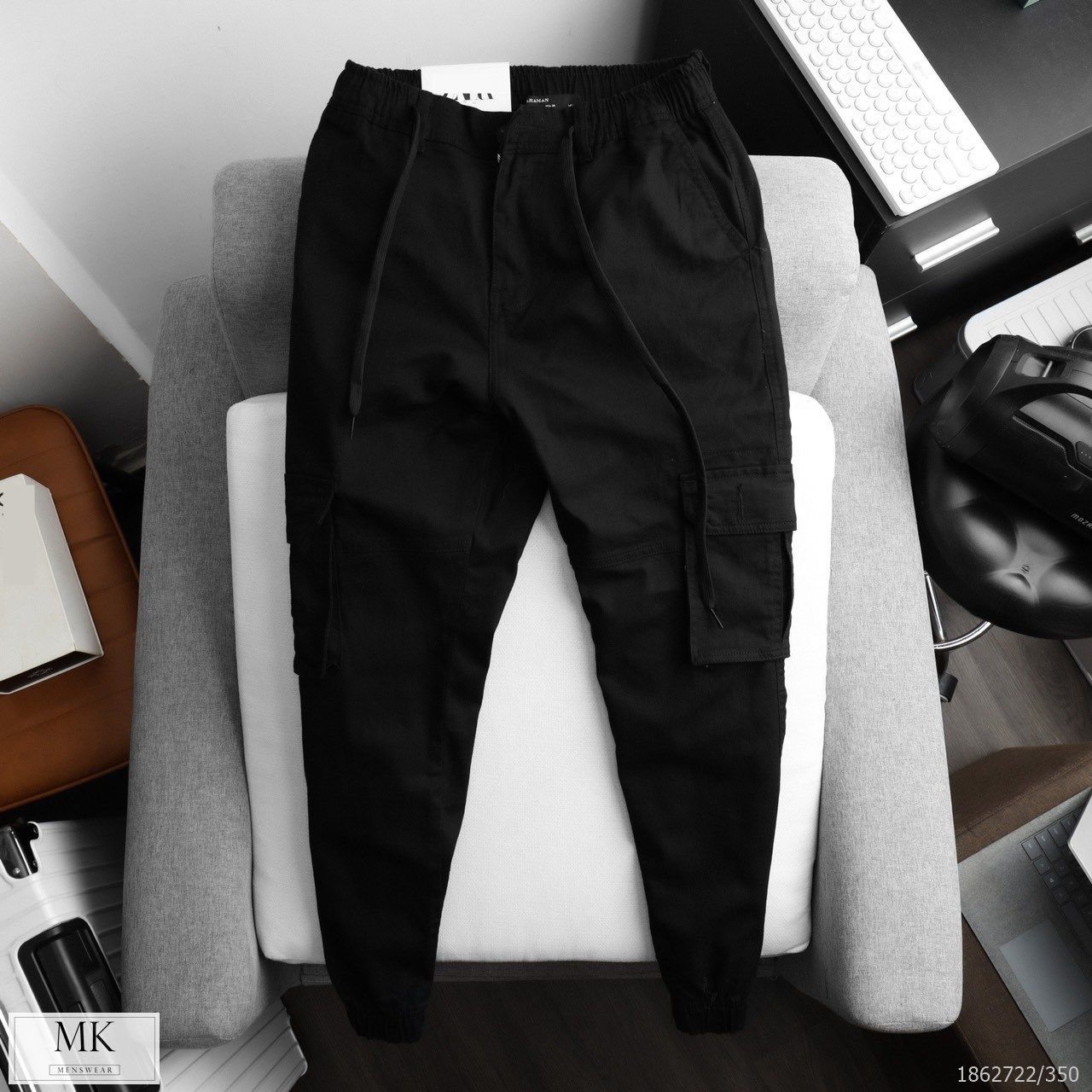  [ẢNH THẬT] Quần Jogger Kaki Túi Hộp Tiện Lợi. 2 Màu Đen/Be 