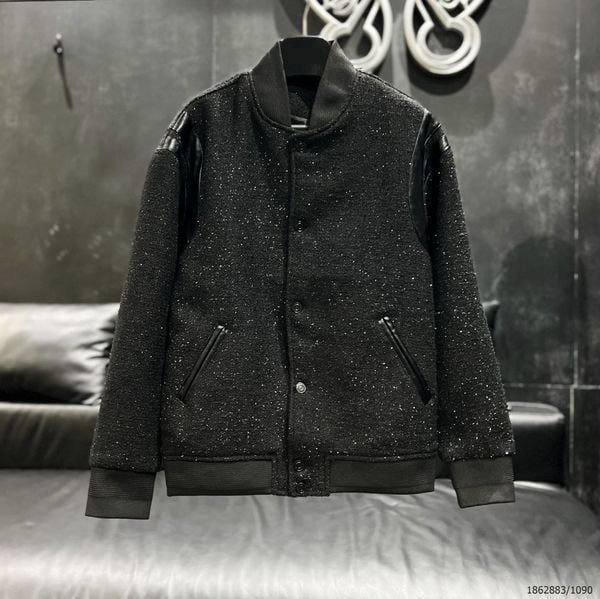  [ẢNH THẬT] Áo Khoác Bomber Nam Nữ Phối Tay Chất Nỉ Nhũ Cực Đẹp 