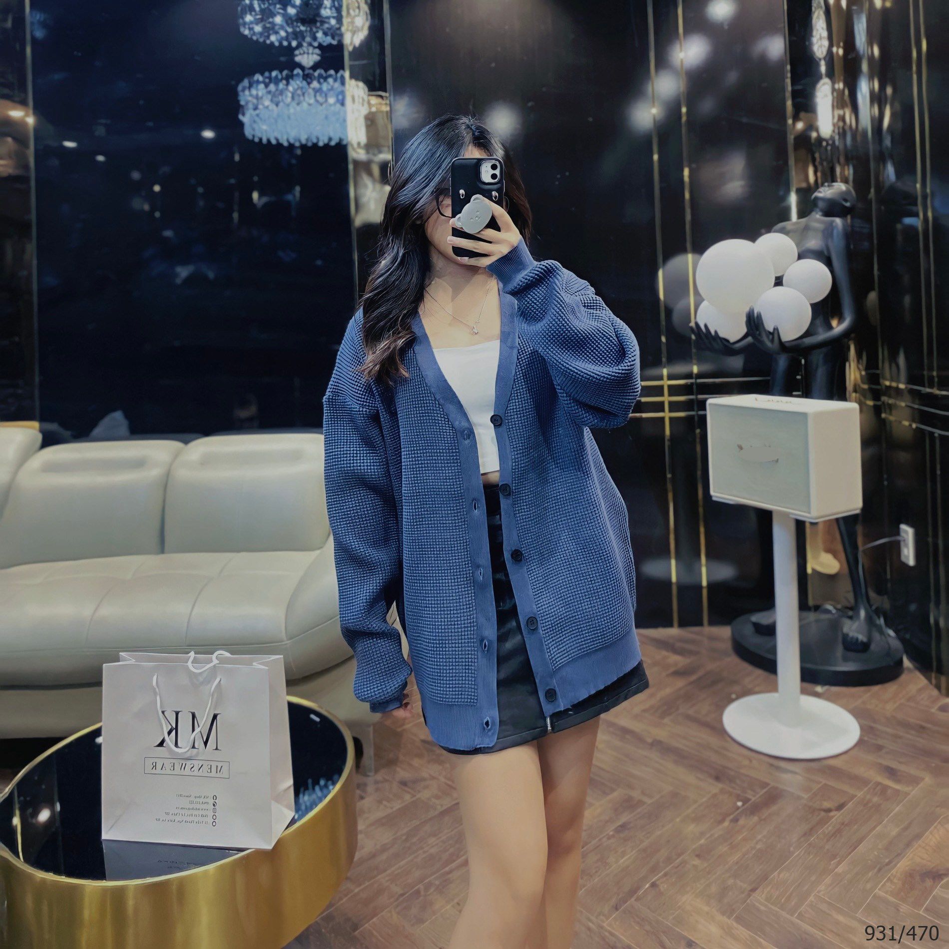  [ẢNH THẬT] Áo Khoác Cardigan Nam Nữ Đen/Ghi/Be/Xanh Đậm 931 