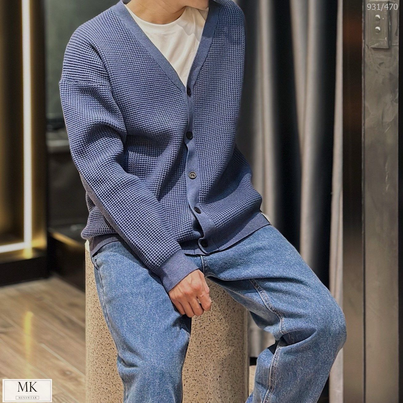  [ẢNH THẬT] Áo Khoác Cardigan Nam Nữ Đen/Ghi/Be/Xanh Đậm 931 