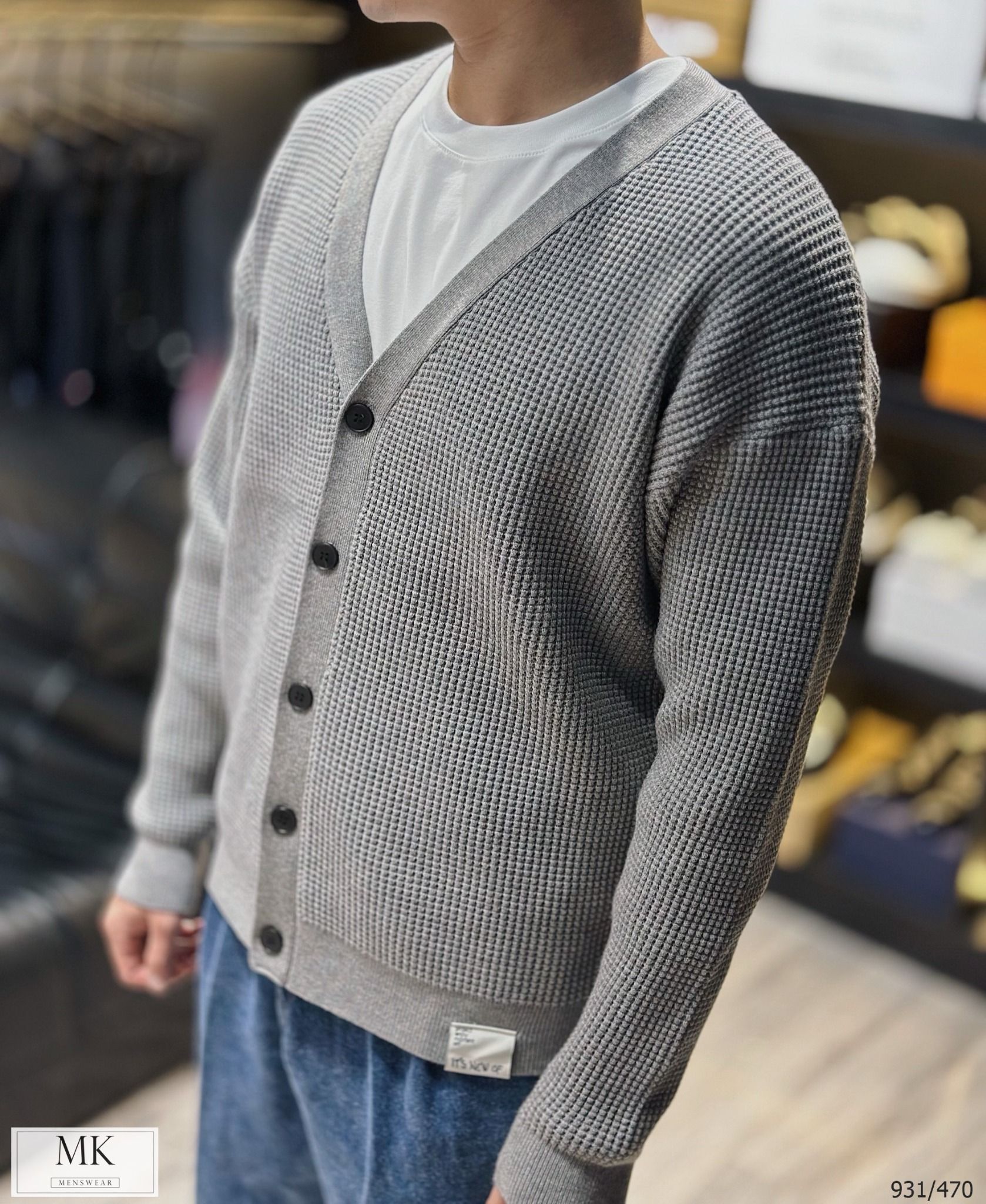  [ẢNH THẬT] Áo Khoác Cardigan Nam Nữ Đen/Ghi/Be/Xanh Đậm 931 