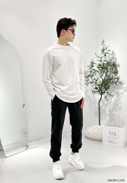  [ẢNH THẬT] Quần Jogger Nỉ KAF Sọc Chéo 2 Màu Đen/Ghi 