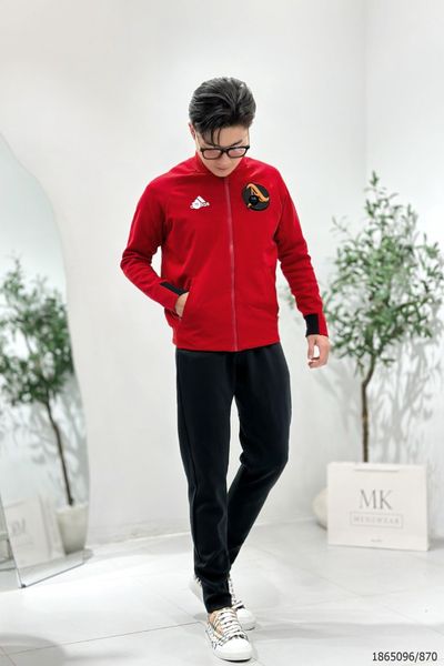  [ẢNH THẬT] Bộ Nỉ Thu Đông Nam Áo Bomber Đỏ, Quần Nỉ Đen Logo Chữ A 23 
