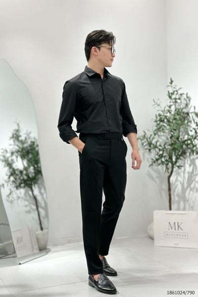  [ẢNH THẬT] Quần Âu Nam Cao Cấp Duy Nhất Màu Đen Thêu Logo Nhỏ 