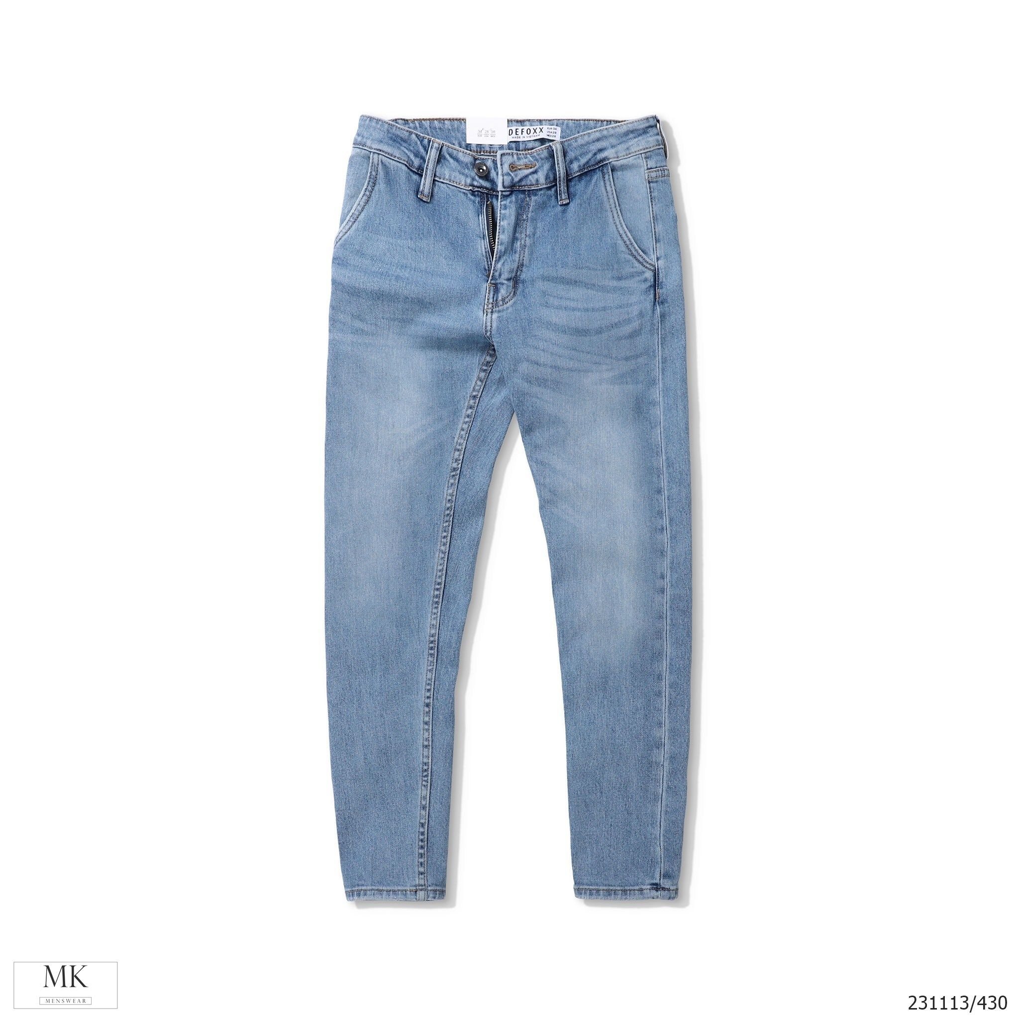  [ẢNH THẬT] Quần Jean Nam Defoxx  231113 Xanh Nhạt Trơn 