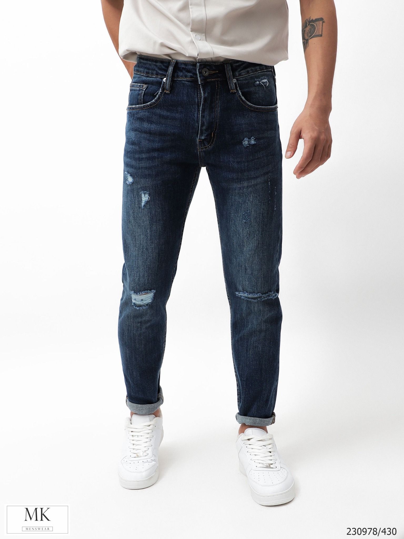  [ẢNH THẬT] Quần Jean Nam Defoxx 230978 - X.Đậm Rách 