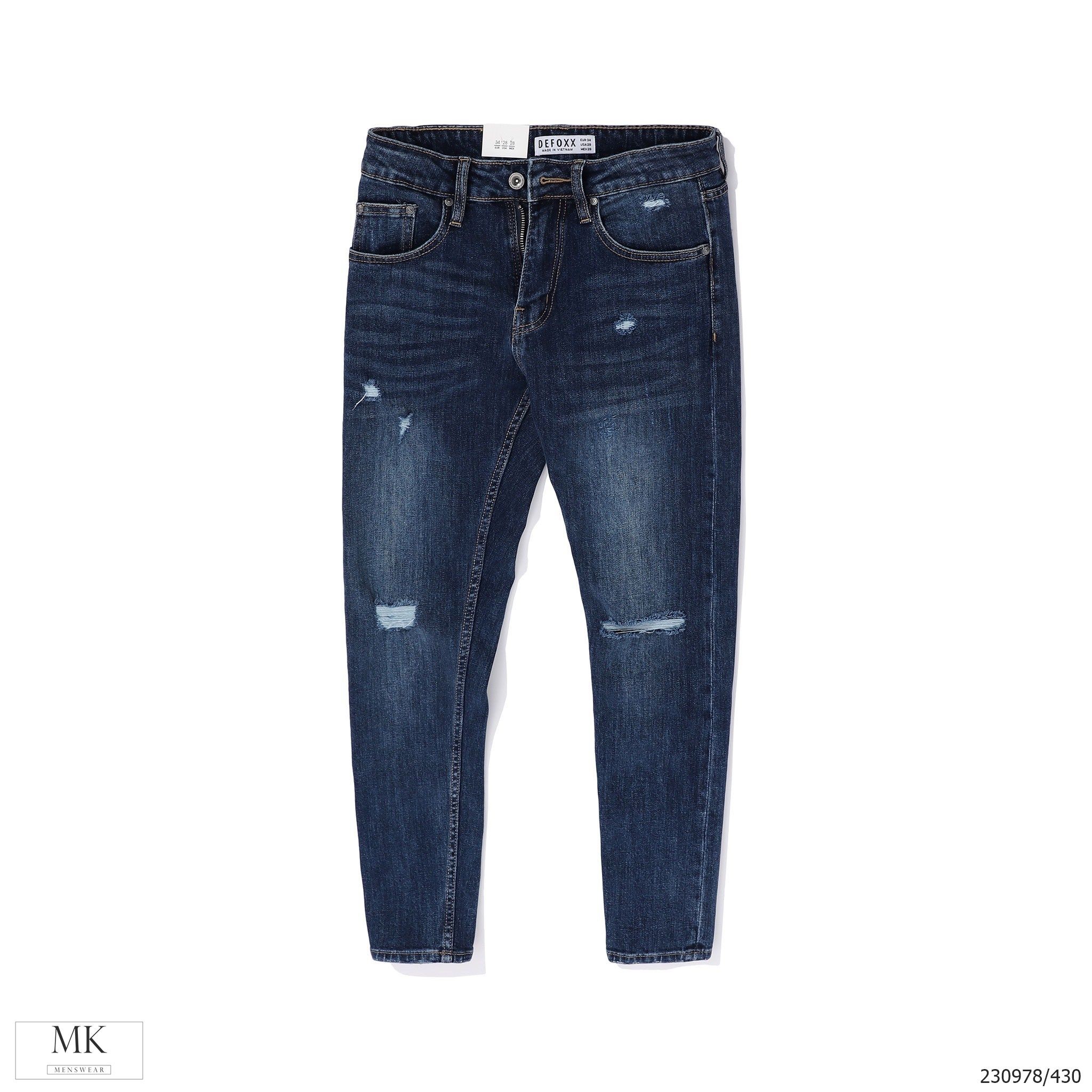  [ẢNH THẬT] Quần Jean Nam Defoxx 230978 - X.Đậm Rách 