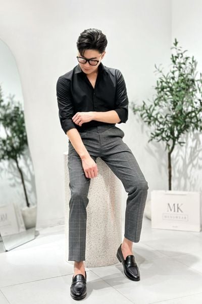  [ẢNH THẬT] Quần Âu Công Sở Nam Trơn Ghi Nhạt Kẻ/Ghi Đậm Kẻ 3460 