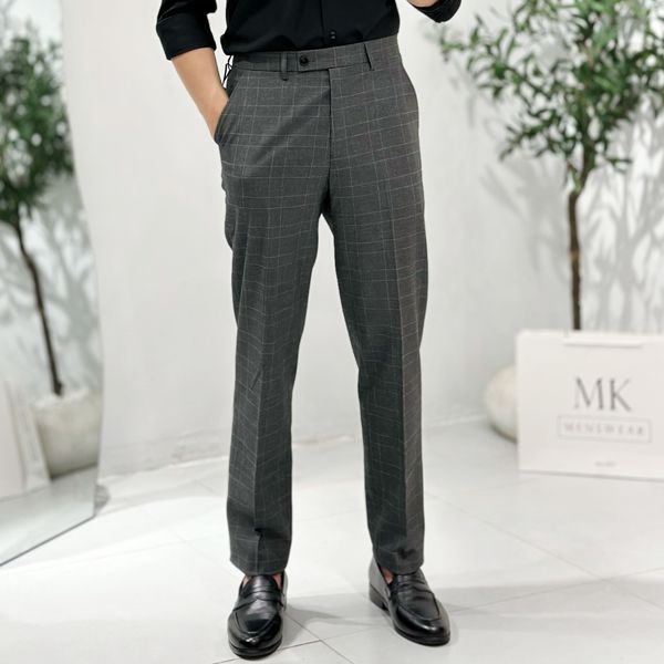  [ẢNH THẬT] Quần Âu Công Sở Nam Trơn Ghi Nhạt Kẻ/Ghi Đậm Kẻ 3460 