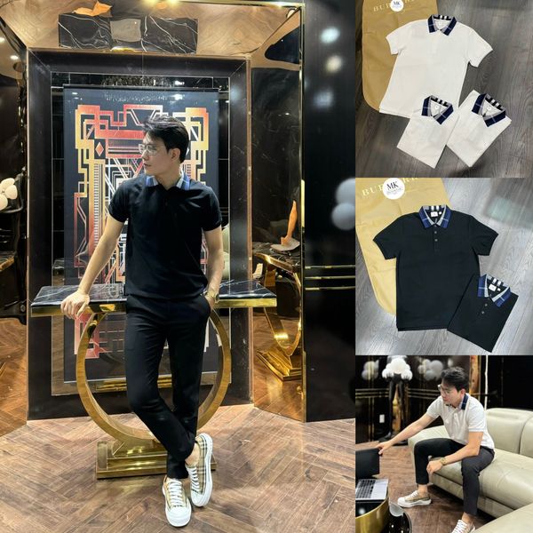  [ẢNH THẬT] Áo Polo Ngắn Tay Nam Nữ Cải Cổ Xanh 23 