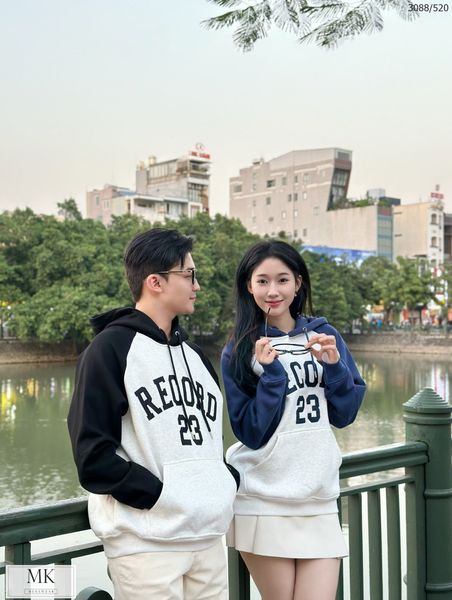  [ẢNH THẬT] Áo Hoodie Nỉ Nam Nữ Phối Vai Chất Nỉ Dày Dặn Bên Trong Lót Bông Cực Ấm Mã 3088 