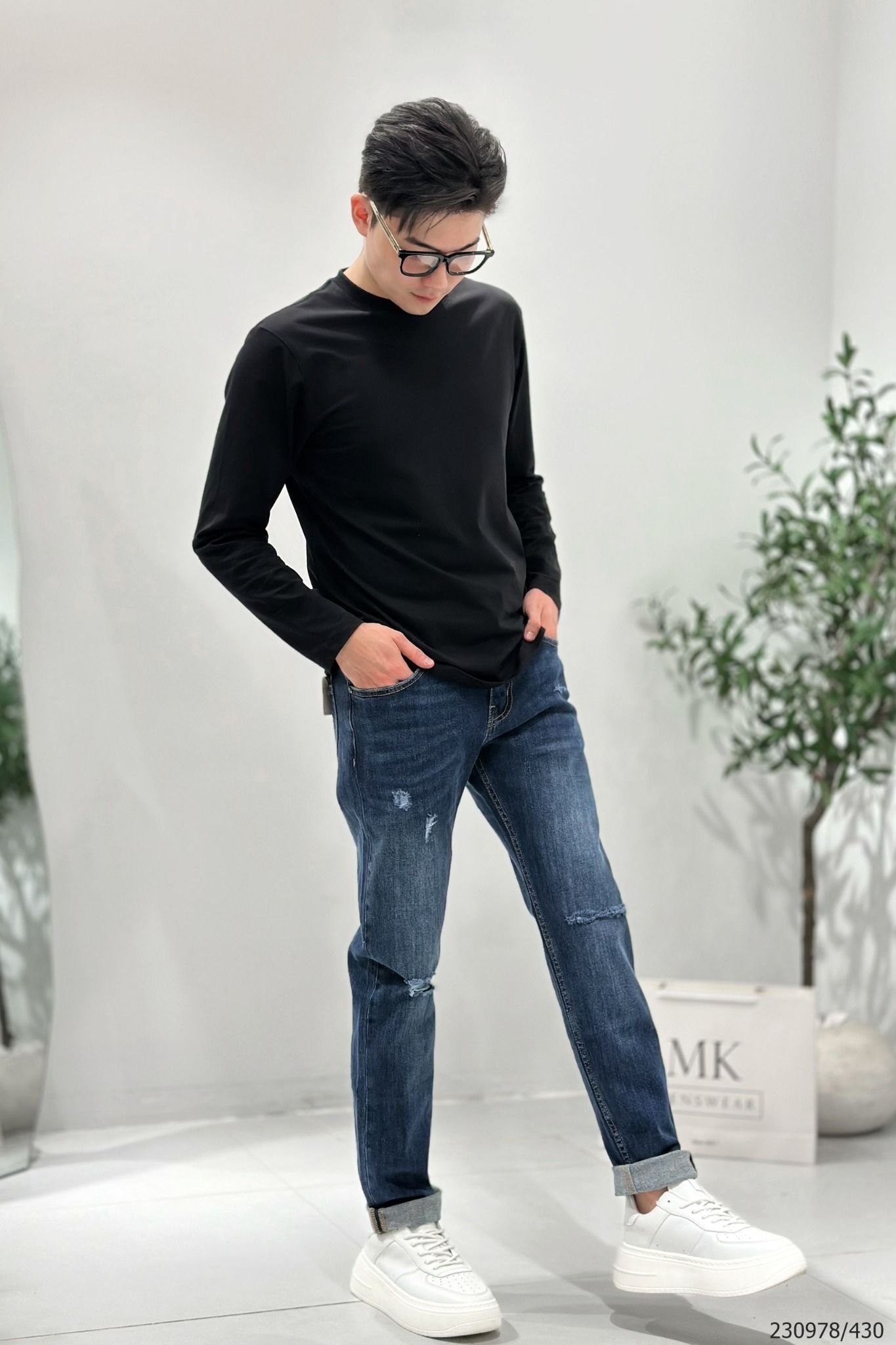  [ẢNH THẬT] Quần Jean Nam Defoxx 230978 - X.Đậm Rách 
