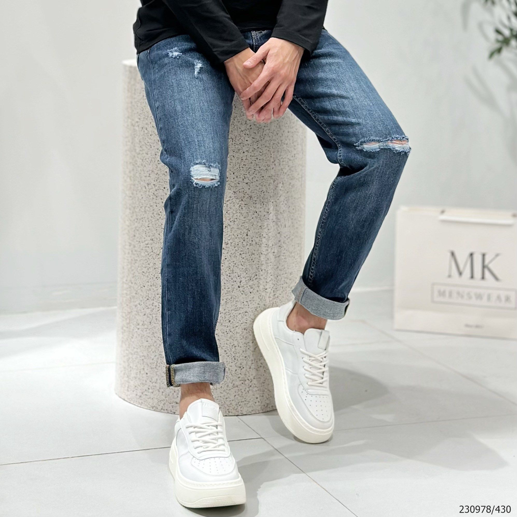  [ẢNH THẬT] Quần Jean Nam Defoxx 230978 - X.Đậm Rách 