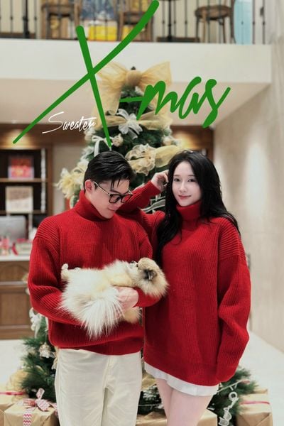  [ẢNH THẬT] Áo Len Đôi Nam Nữ Cổ Lọ Duy Nhất Màu Đỏ 28337 