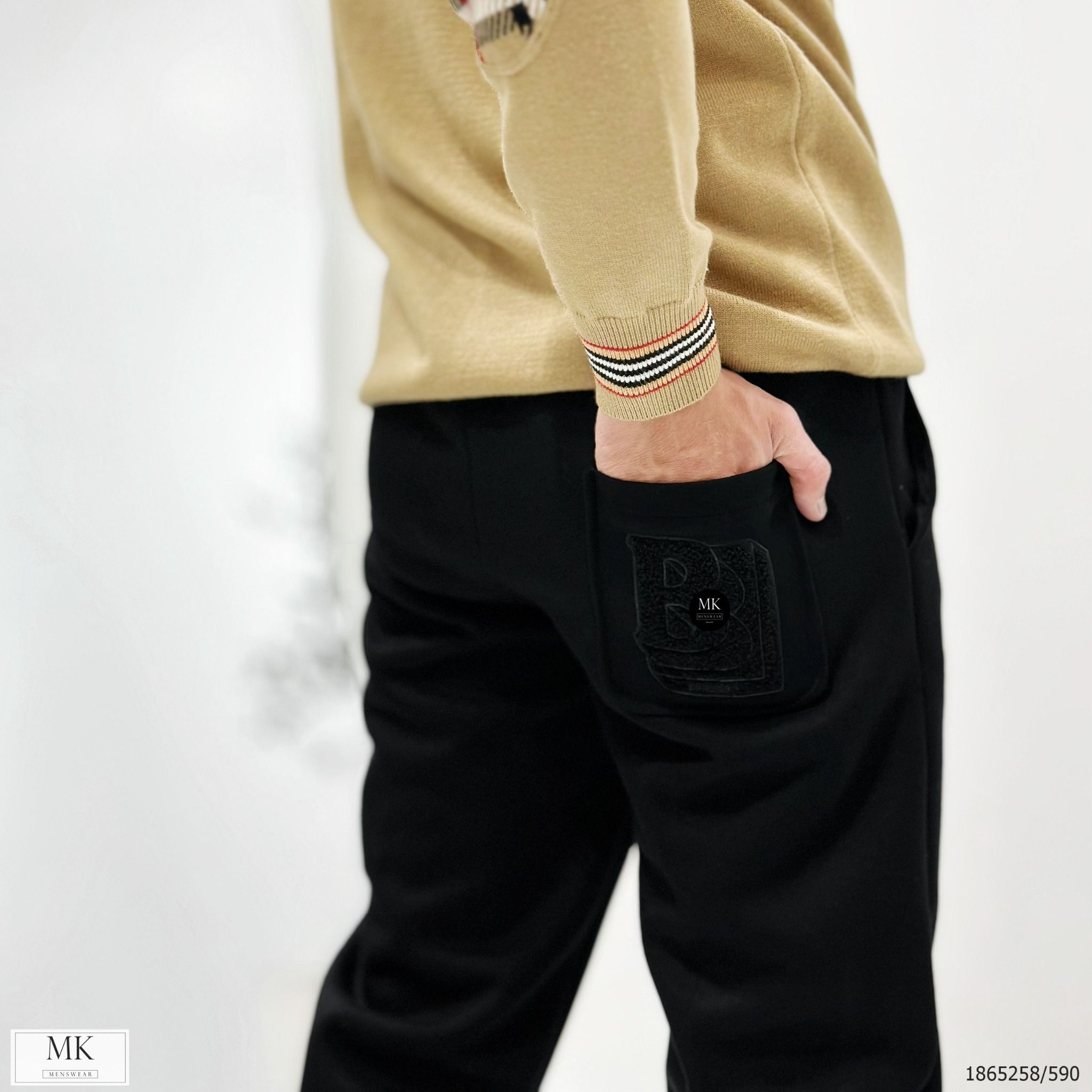  [ẢNH THẬT] Quần Jogger Nỉ Nam Cao Cấp, Chữ B Thêu Chìm Duy Nhất Màu Đen 