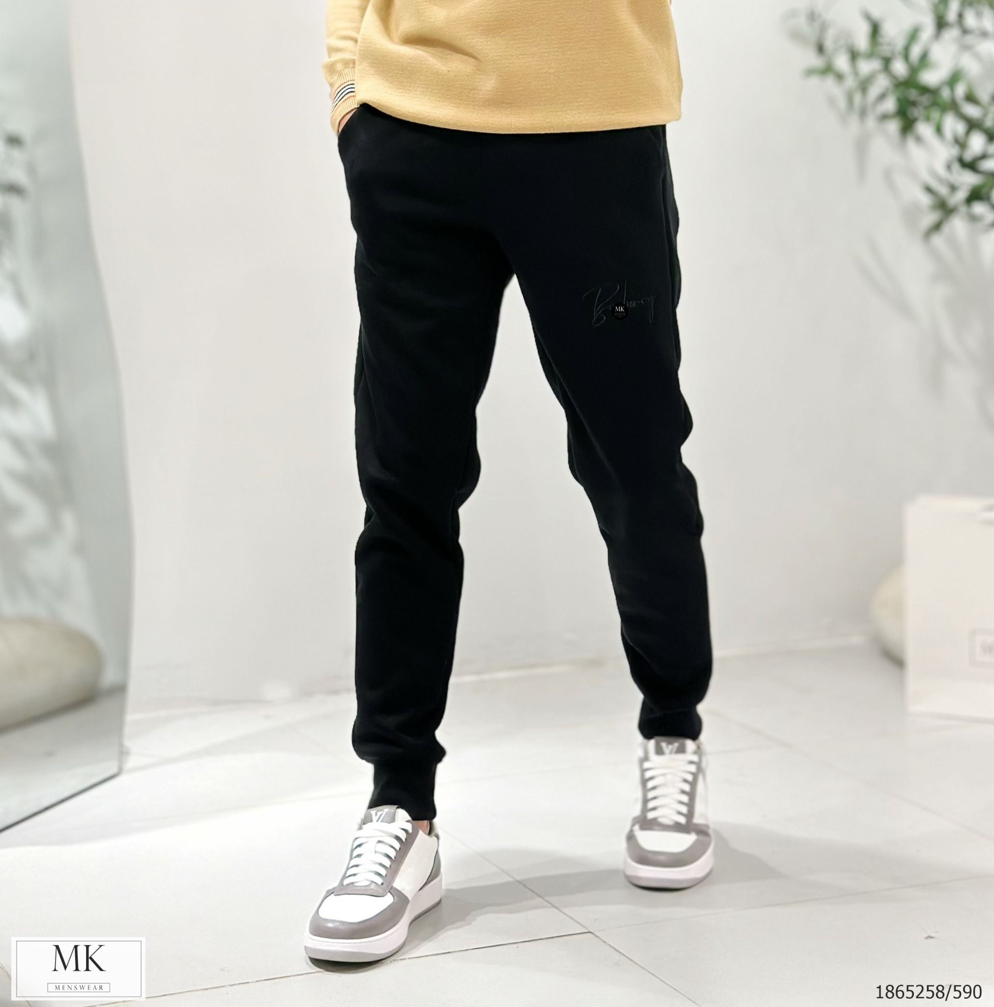  [ẢNH THẬT] Quần Jogger Nỉ Nam Cao Cấp, Chữ B Thêu Chìm Duy Nhất Màu Đen 