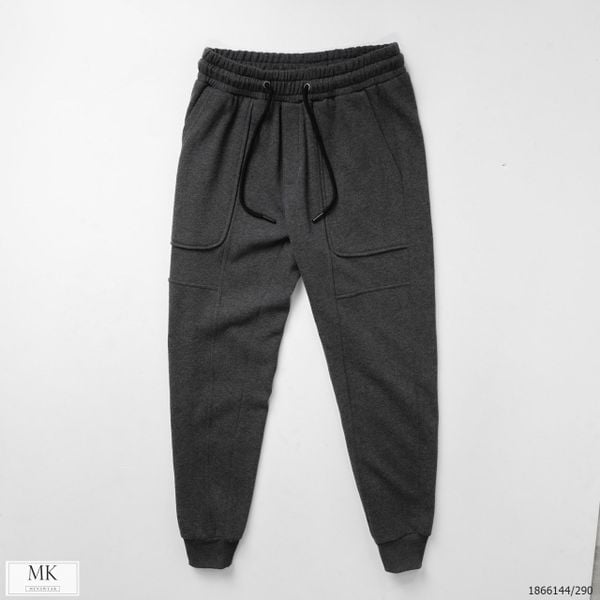  [ẢNH THẬT] Quần Jogger Nỉ KAF Túi 2 Màu Đen/Lông Chuột 