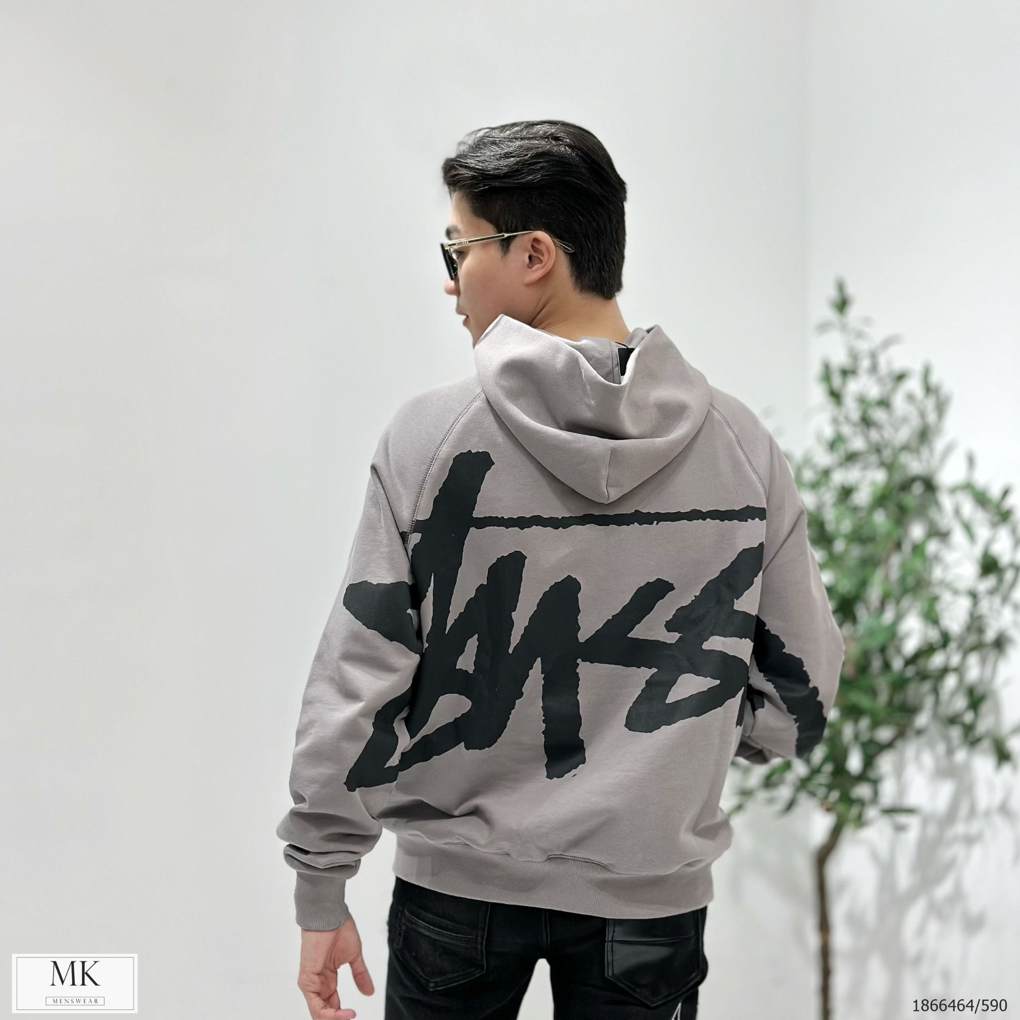 [ẢNH THẬT] Áo Hoodie Nỉ Nam Nữ 2 Màu Đen/Xám Chữ Stusy 