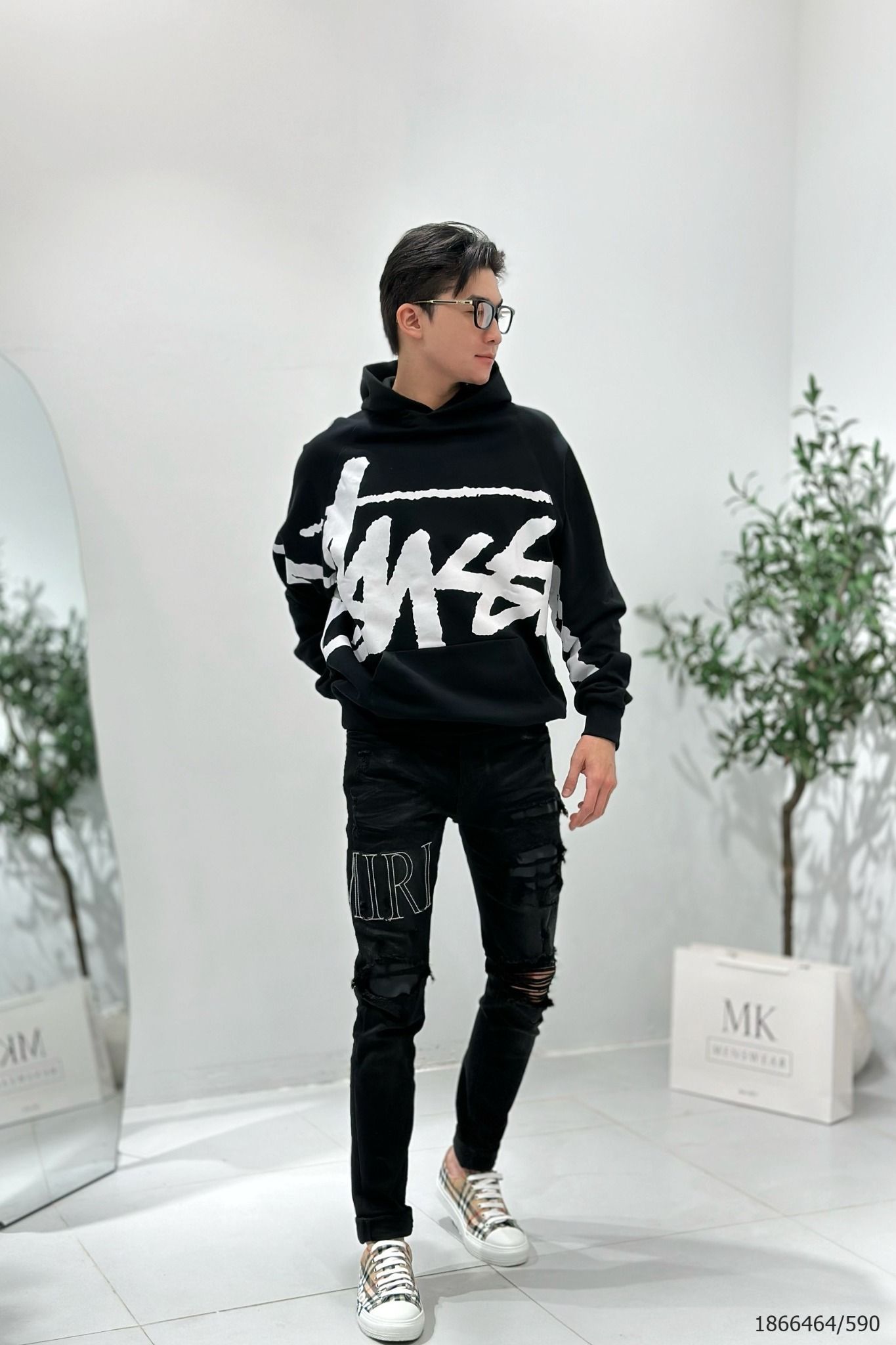  [ẢNH THẬT] Áo Hoodie Nỉ Nam Nữ 2 Màu Đen/Xám Chữ Stusy 