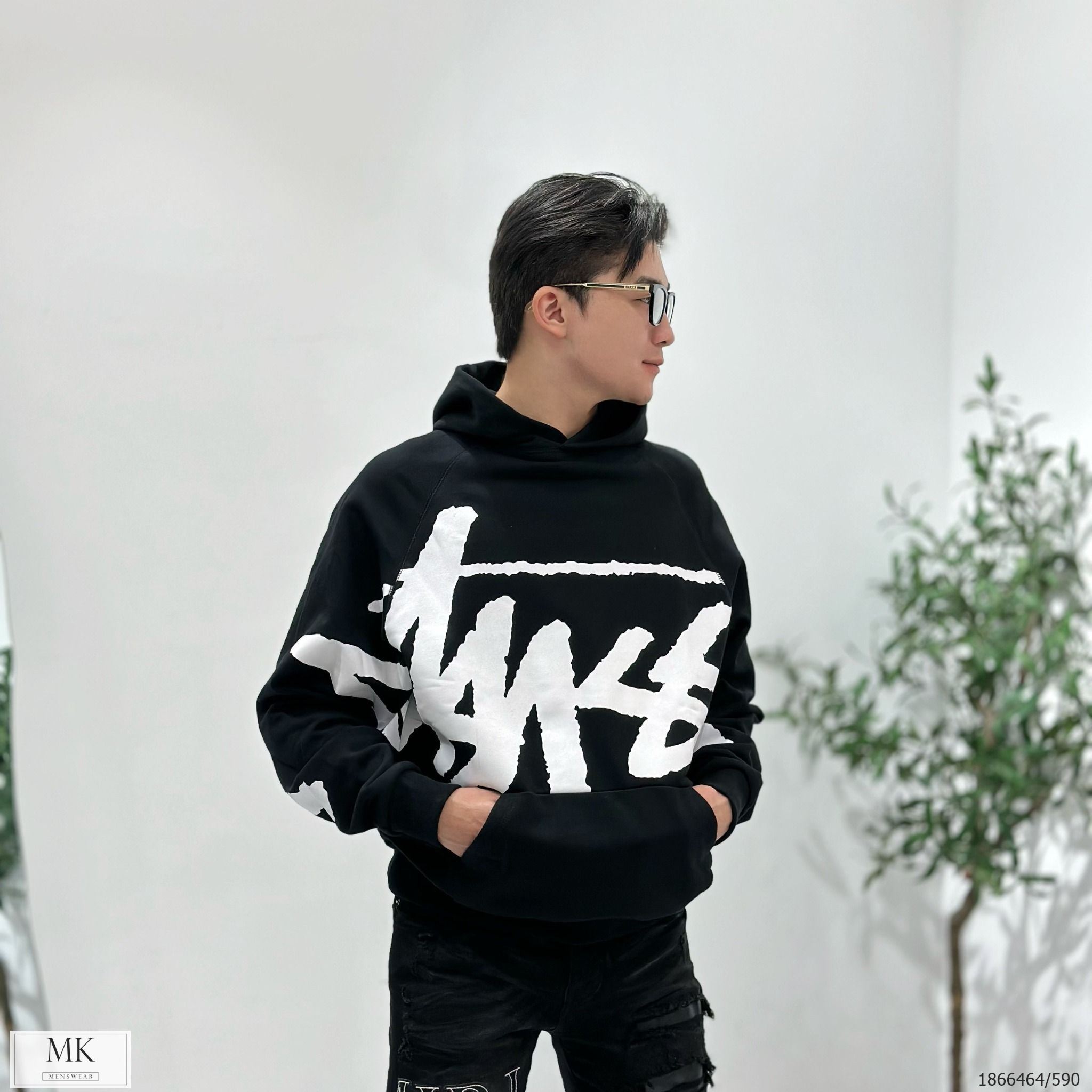  [ẢNH THẬT] Áo Hoodie Nỉ Nam Nữ 2 Màu Đen/Xám Chữ Stusy 