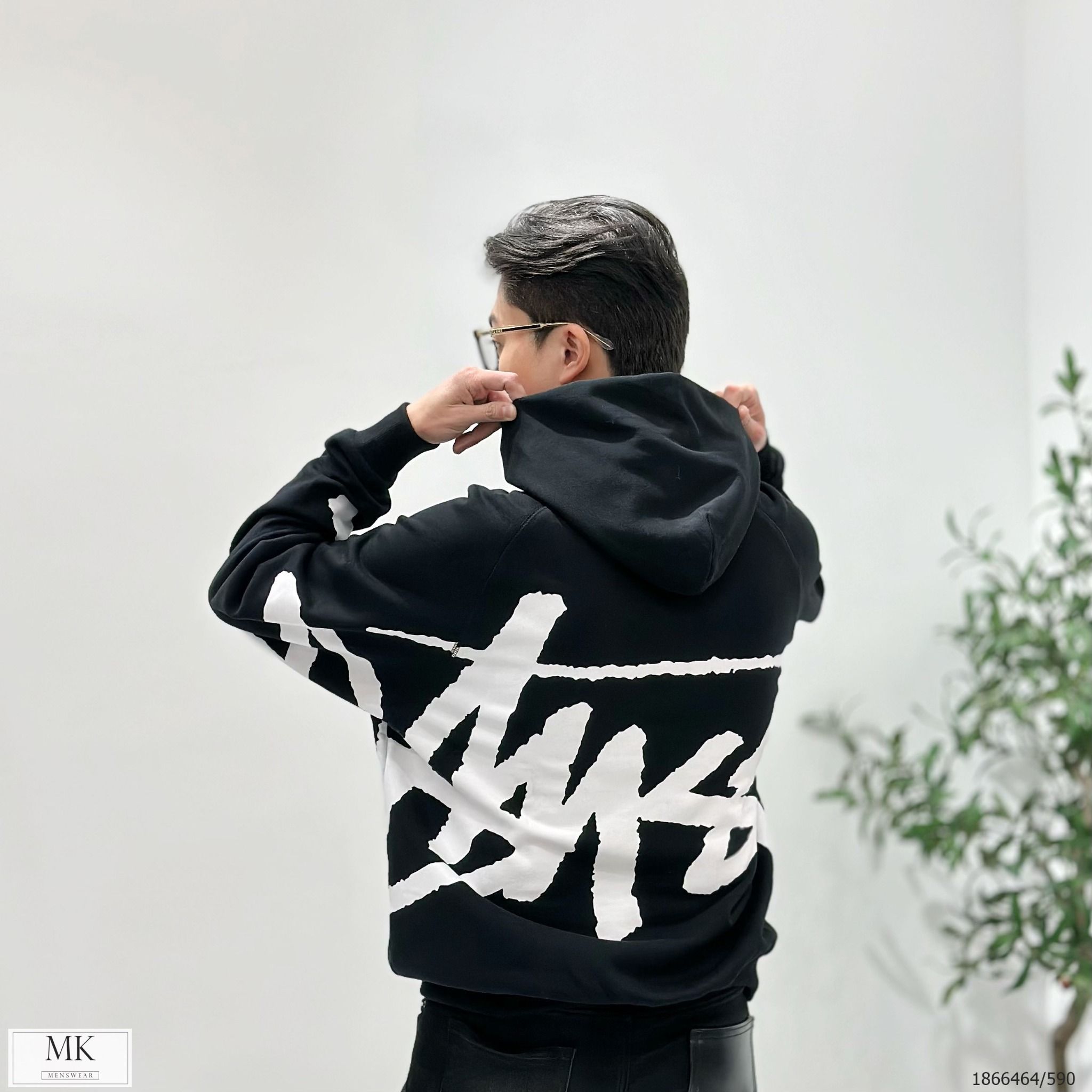  [ẢNH THẬT] Áo Hoodie Nỉ Nam Nữ 2 Màu Đen/Xám Chữ Stusy 