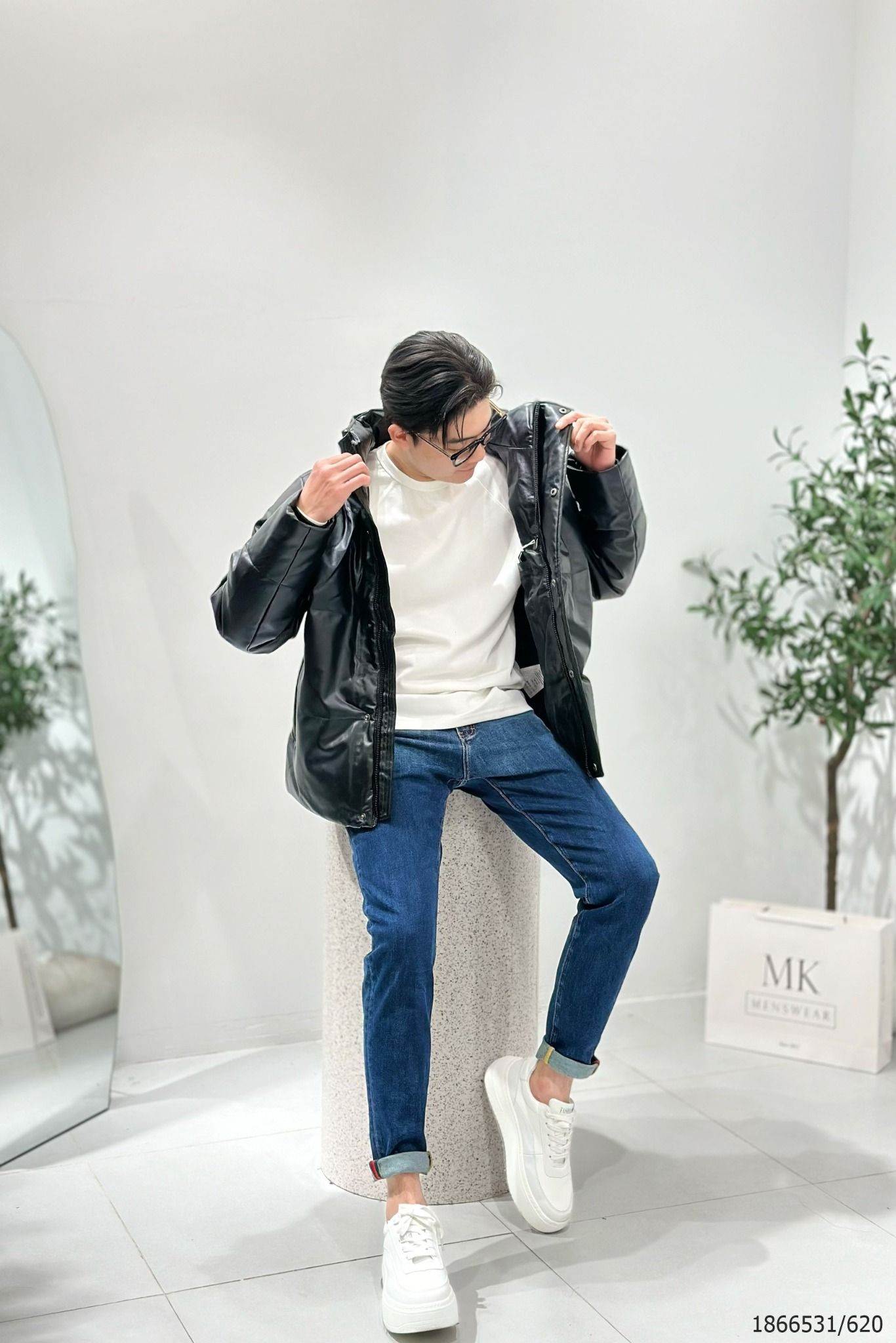  [ẢNH THẬT] Áo Khoác Phao Da Nam Nữ Dáng Ngắn KAF 23 