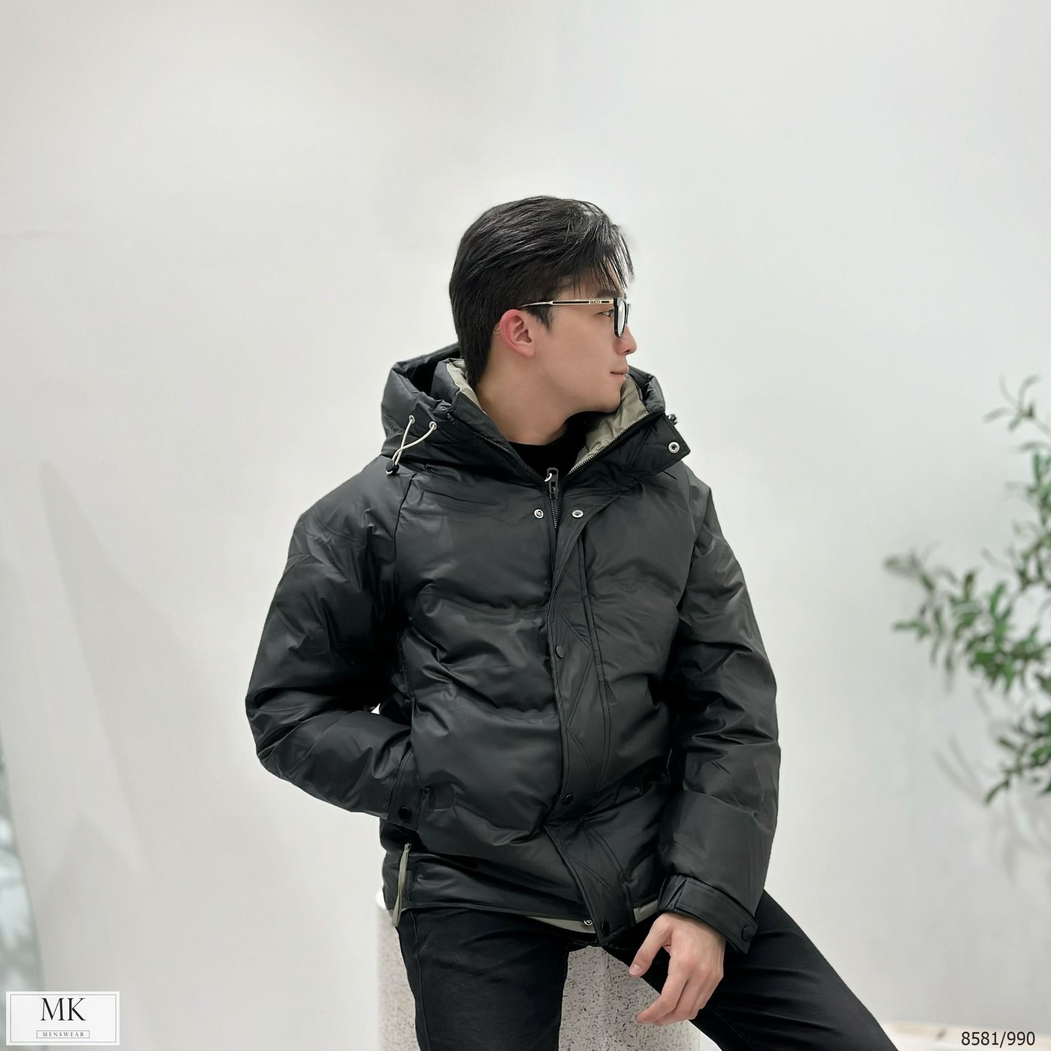  [ẢNH THẬT] Áo Khoác Phao Nam Nữ 2 Màu Đen/Be Lông Vũ Siêu Ấm 8581 