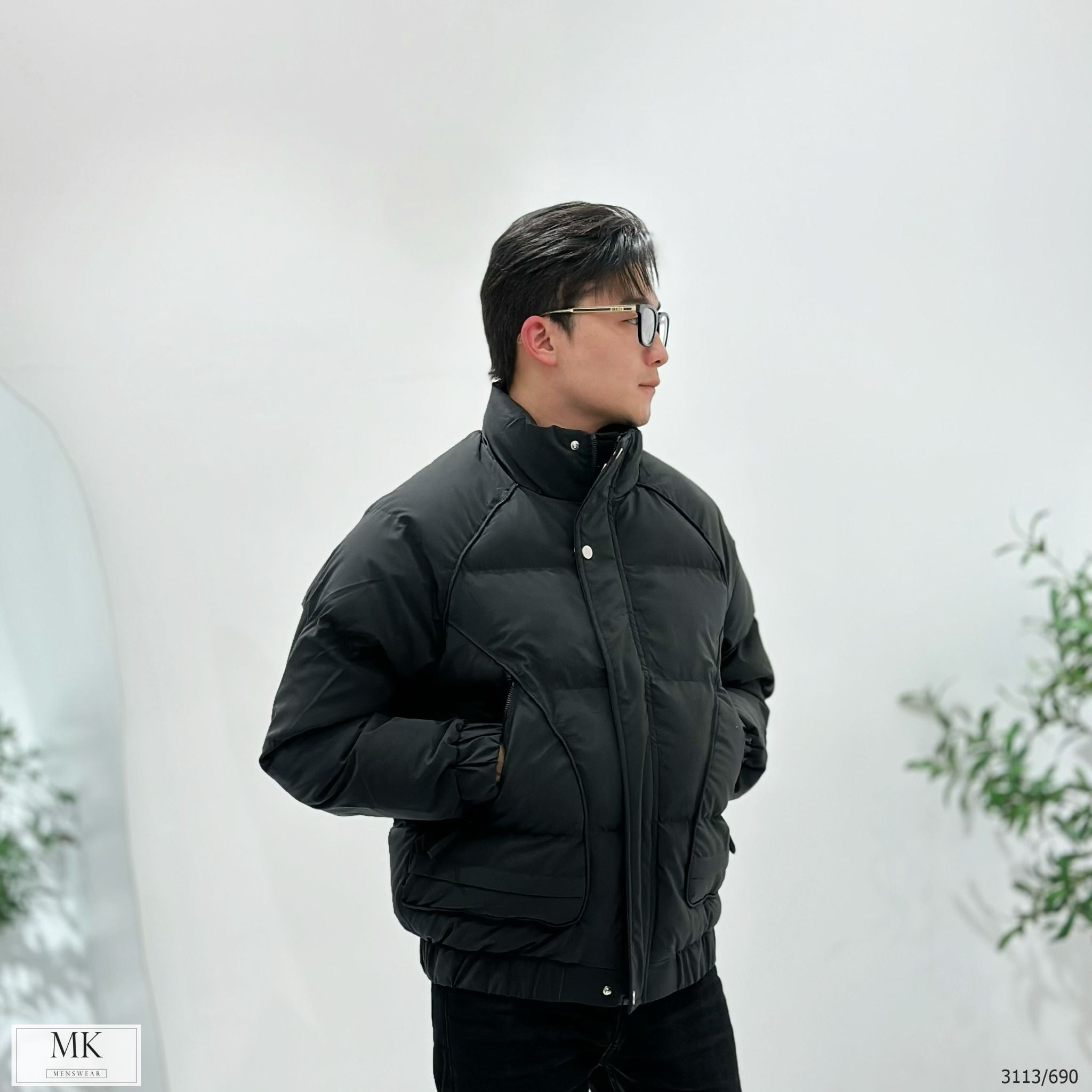  [ẢNH THẬT] Áo Khoác Phao Nam Nữ 2 Màu Đen/Nâu Trần Bông Siêu Ấm 3113 