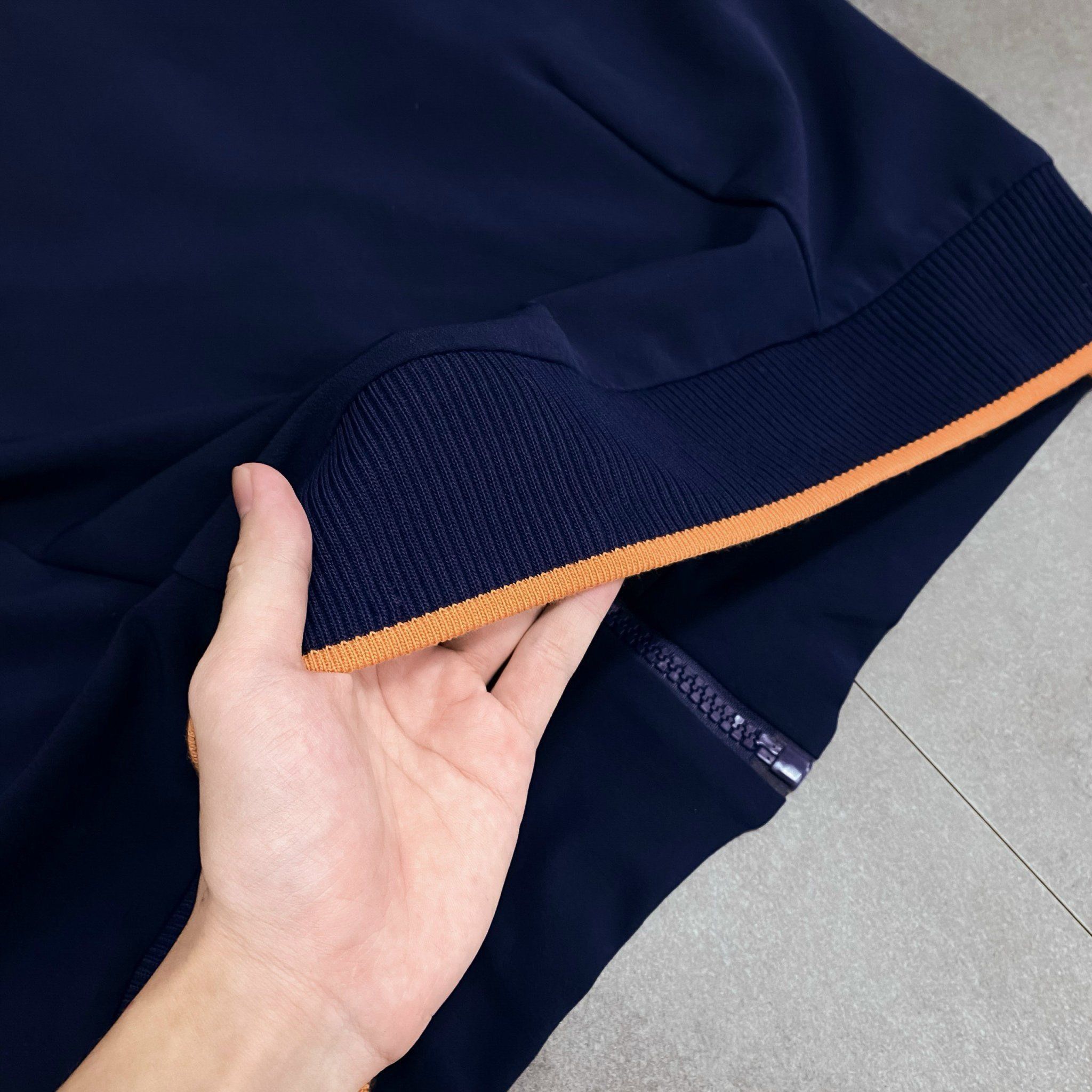  [ẢNH THẬT] Bộ Nỉ Thu Đông Nam Áo Bomber Xanh Than Be Logo Chữ A 23 