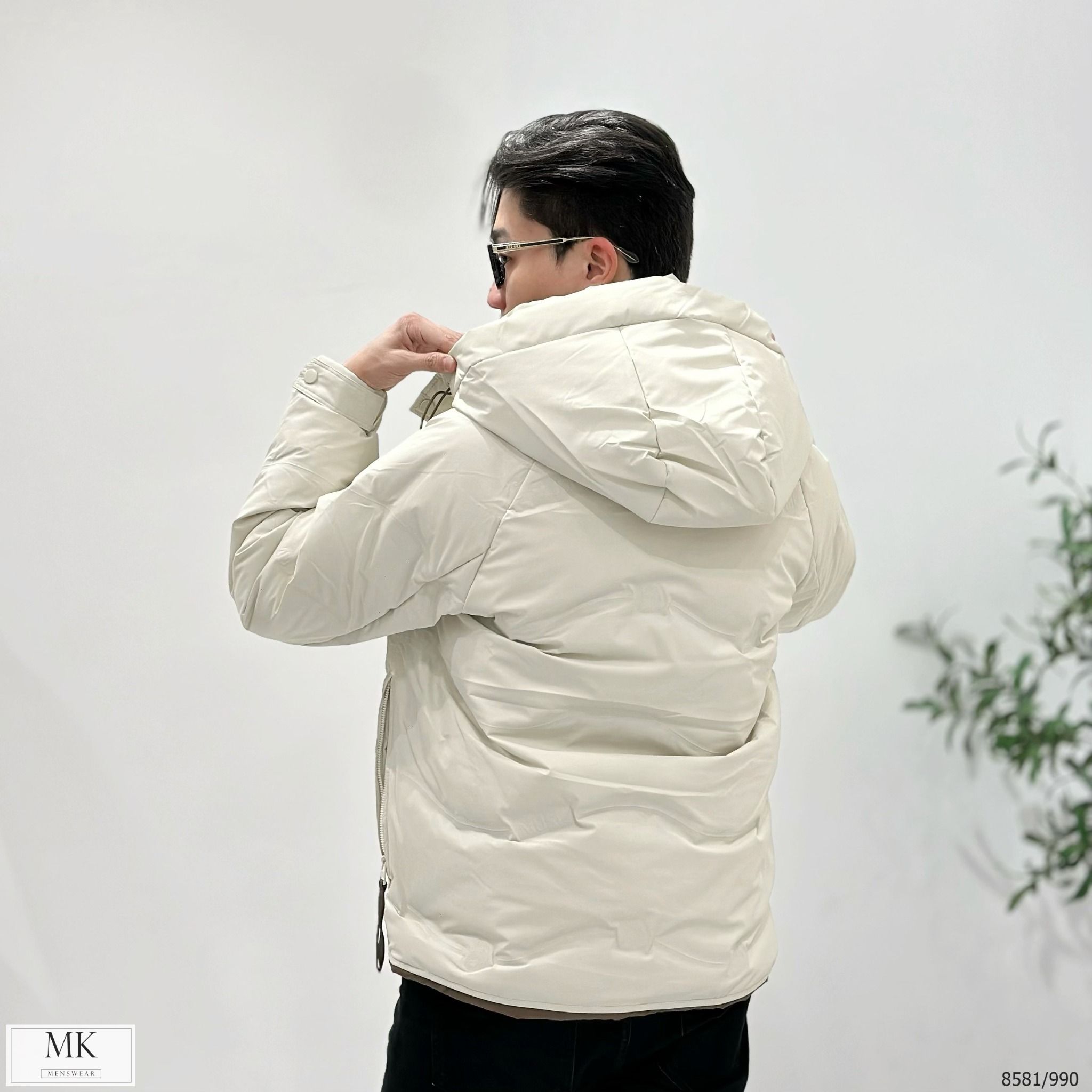  [ẢNH THẬT] Áo Khoác Phao Nam Nữ 2 Màu Đen/Be Lông Vũ Siêu Ấm 8581 