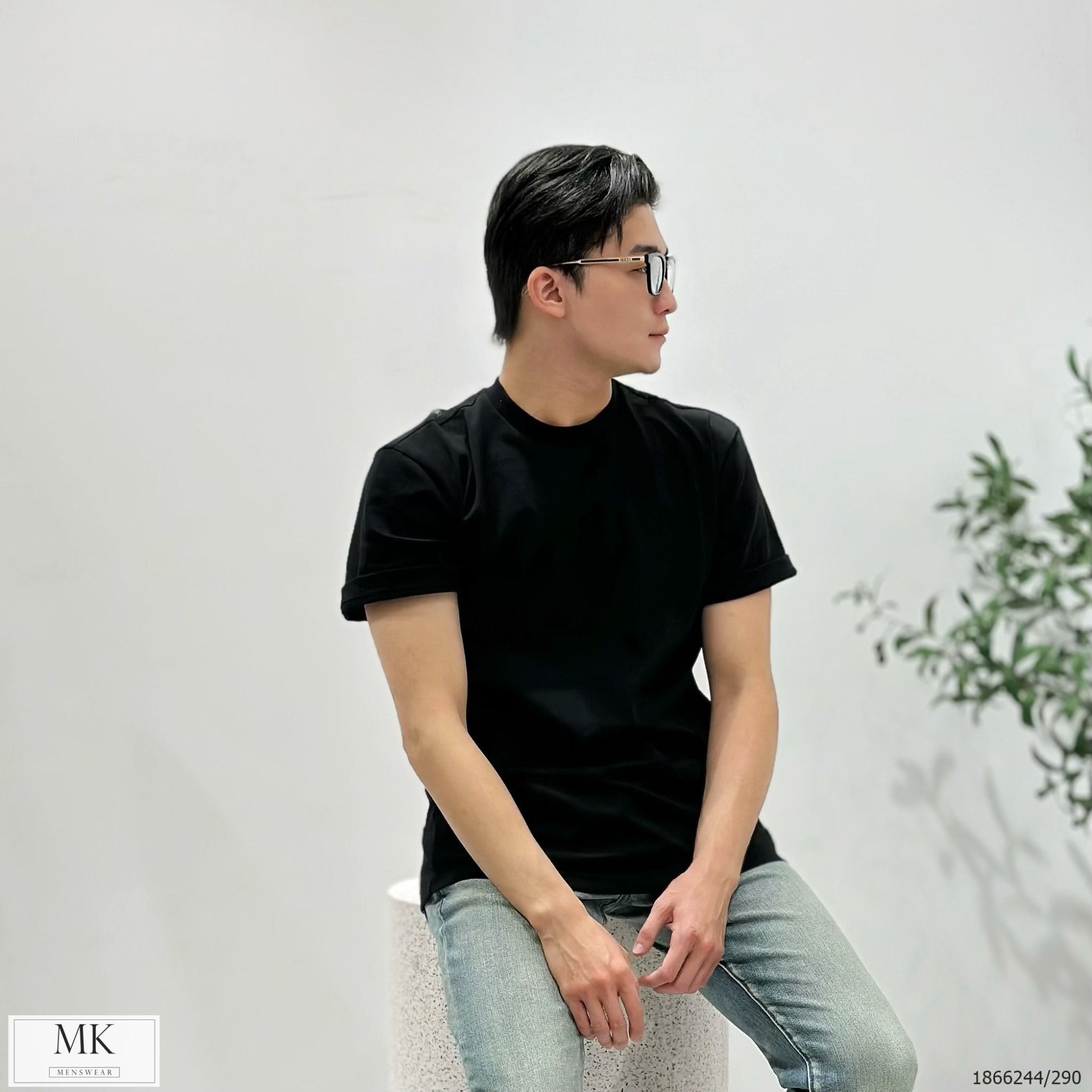  [ẢNH THẬT] Áo Phông Trơn Ngắn Tay Nam Nữ Cao Cấp 2 Màu Đen/Trắng Basic 23 