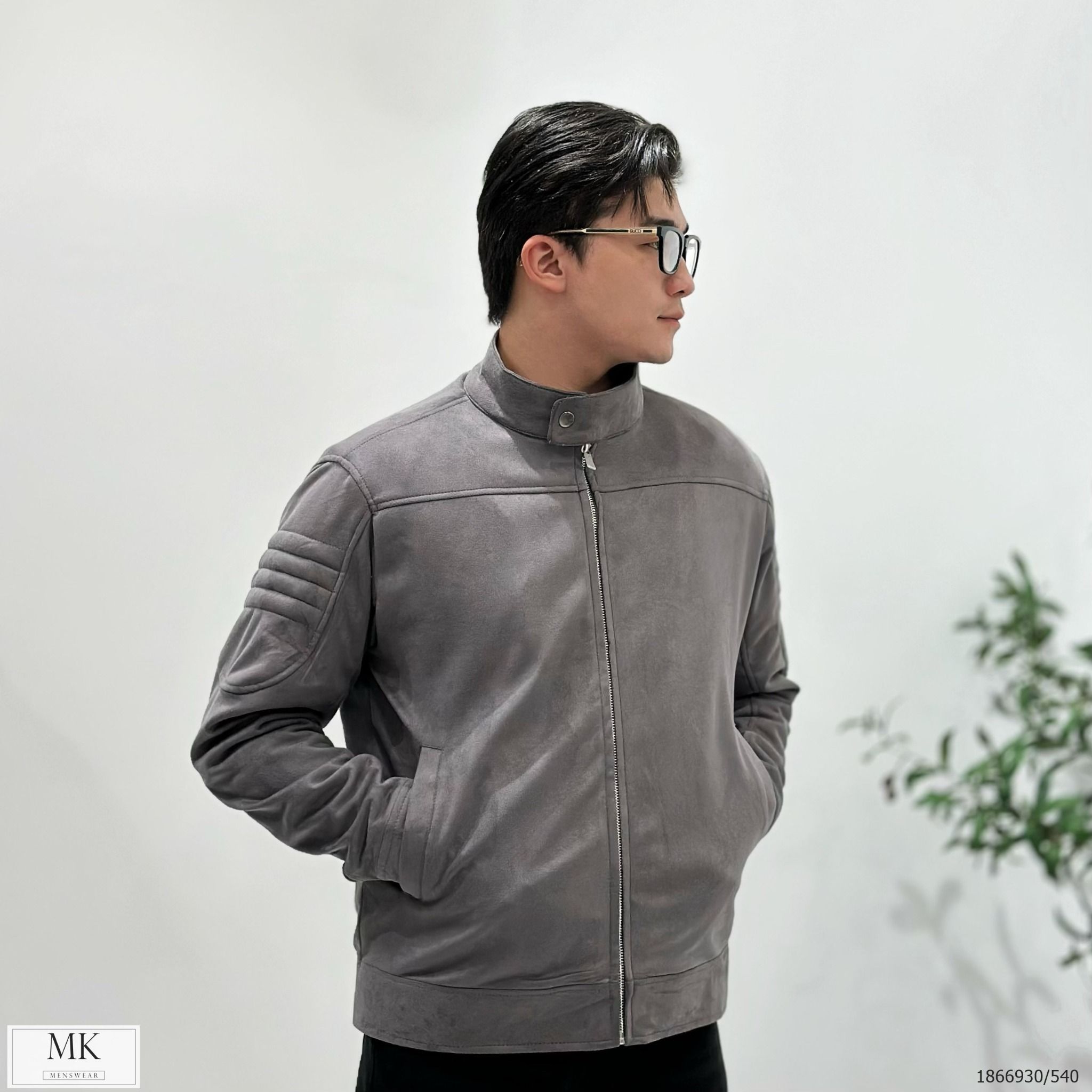  [ẢNH THẬT] Áo Khoác Da Lộn Lót Lông Nam Nữ Trơn KAF 4 Màu Đen/Ghi Đậm/Vàng Bò/Rêu 