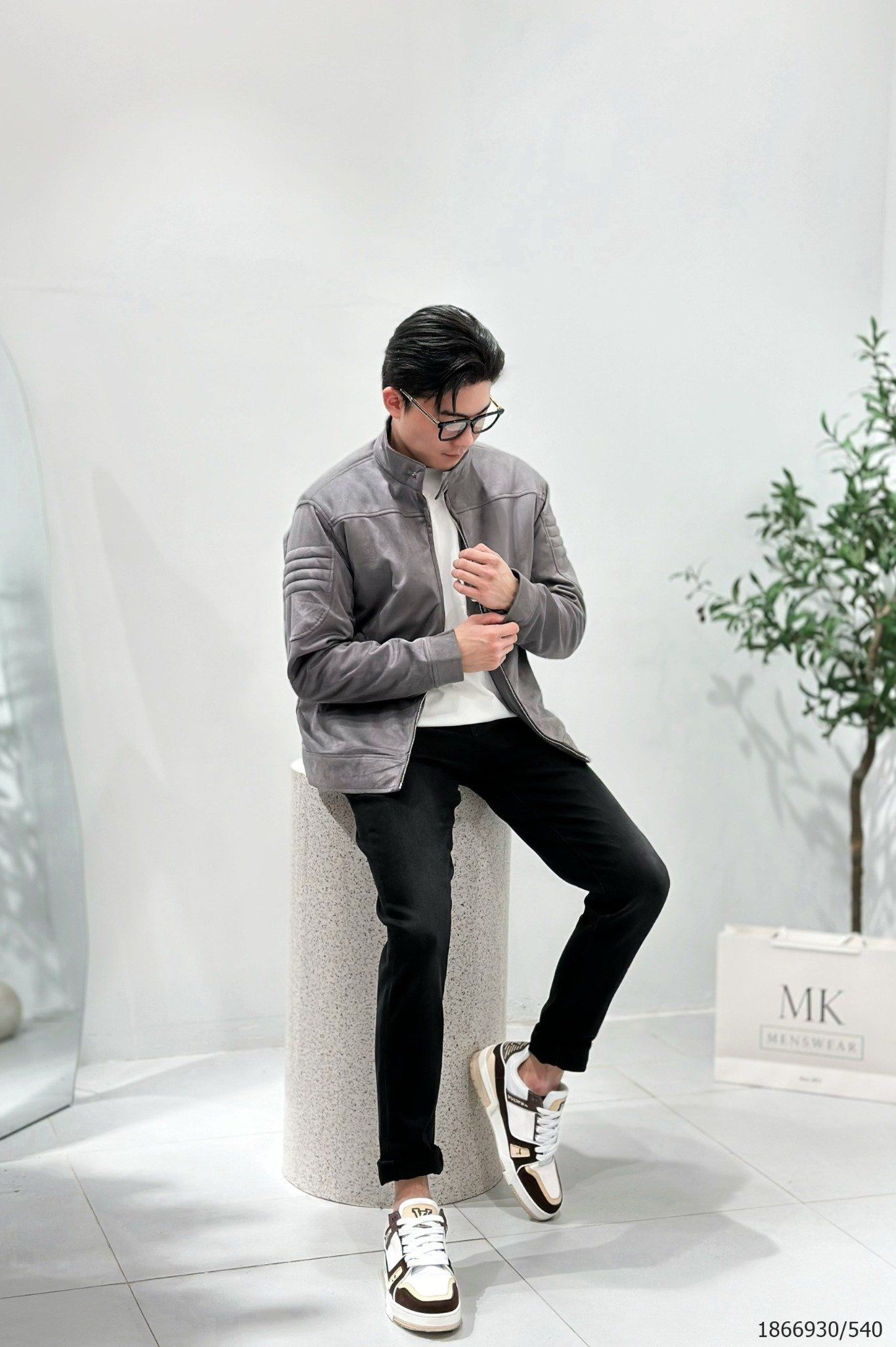  [ẢNH THẬT] Áo Khoác Da Lộn Lót Lông Nam Nữ Trơn KAF 4 Màu Đen/Ghi Đậm/Vàng Bò/Rêu 