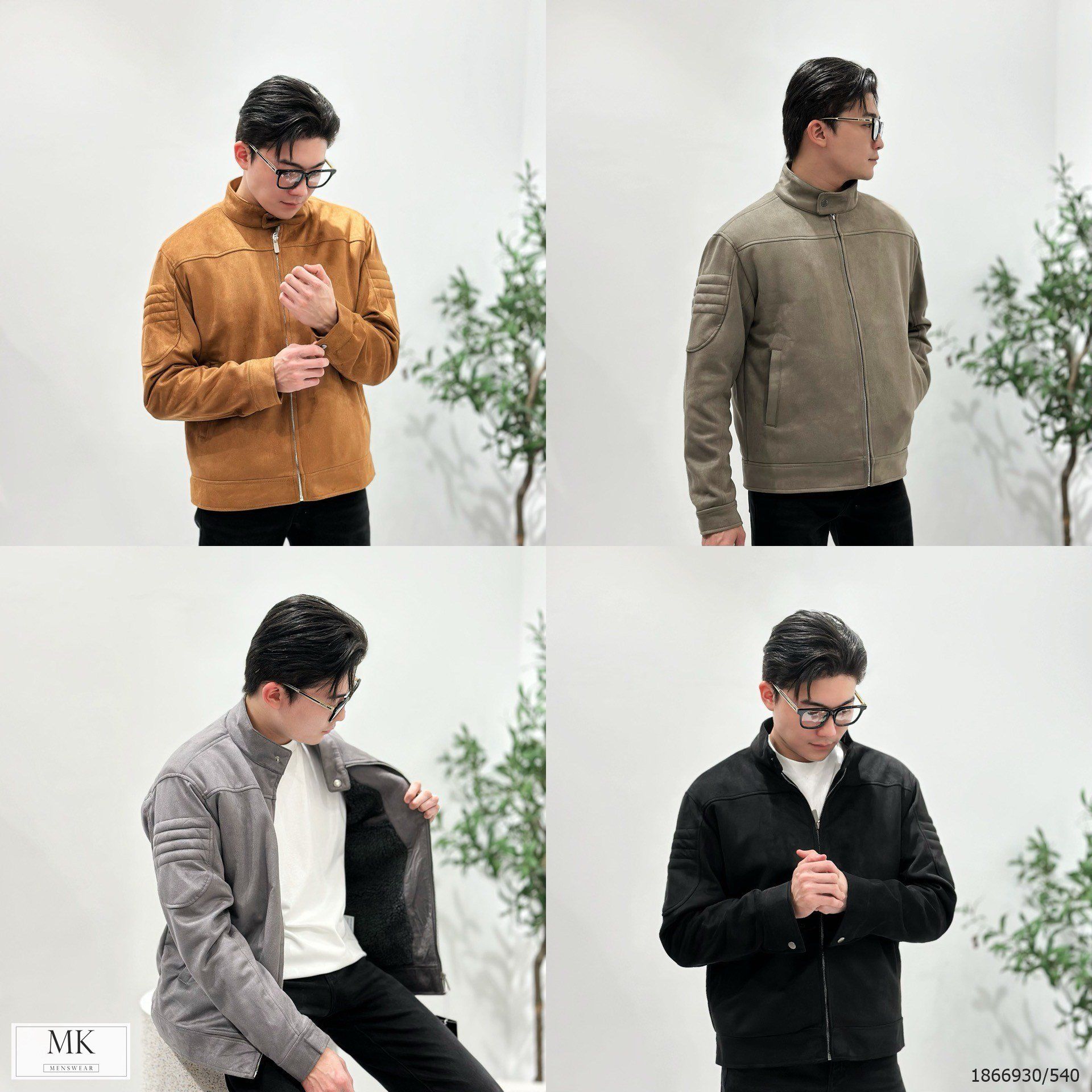  [ẢNH THẬT] Áo Khoác Da Lộn Lót Lông Nam Nữ Trơn KAF 4 Màu Đen/Ghi Đậm/Vàng Bò/Rêu 