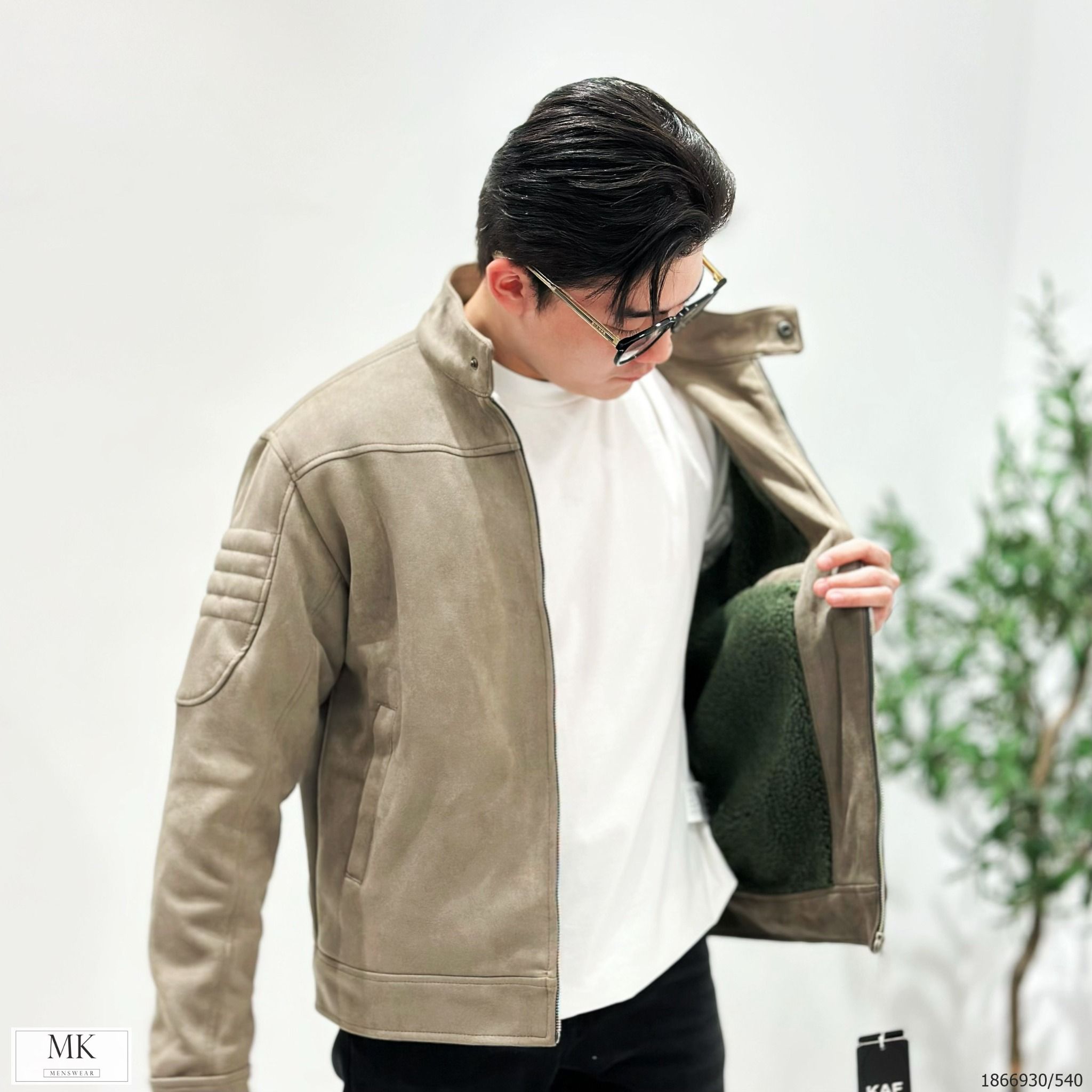  [ẢNH THẬT] Áo Khoác Da Lộn Lót Lông Nam Nữ Trơn KAF 4 Màu Đen/Ghi Đậm/Vàng Bò/Rêu 