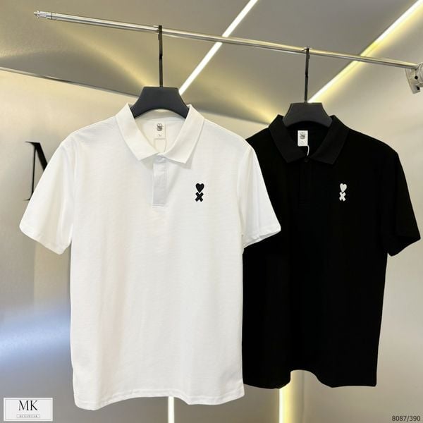  [ẢNH THẬT] Áo Polo Ngắn Tay Nam Nữ 8087 Logo Tim 