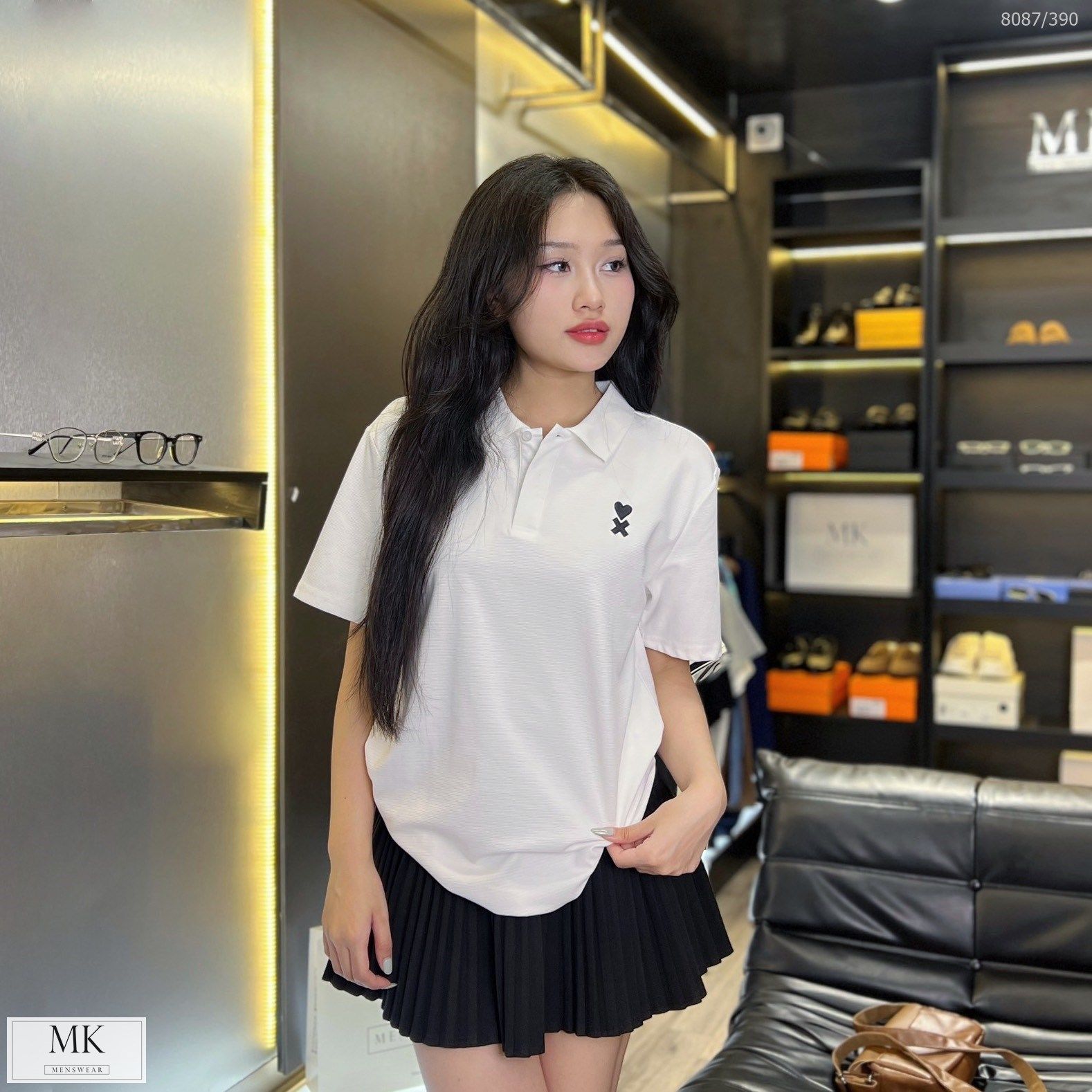  [ẢNH THẬT] Áo Polo Ngắn Tay Nam Nữ 8087 Logo Tim 