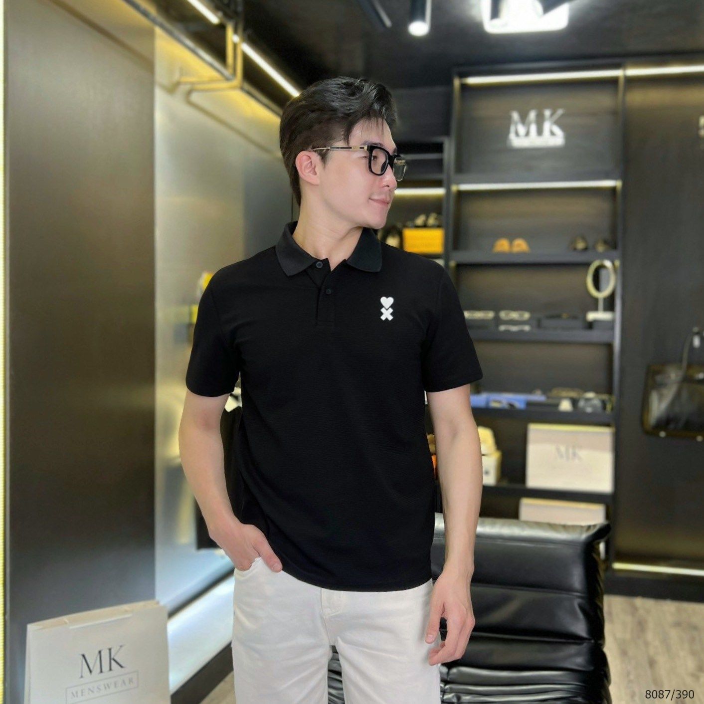  [ẢNH THẬT] Áo Polo Ngắn Tay Nam Nữ 8087 Logo Tim 
