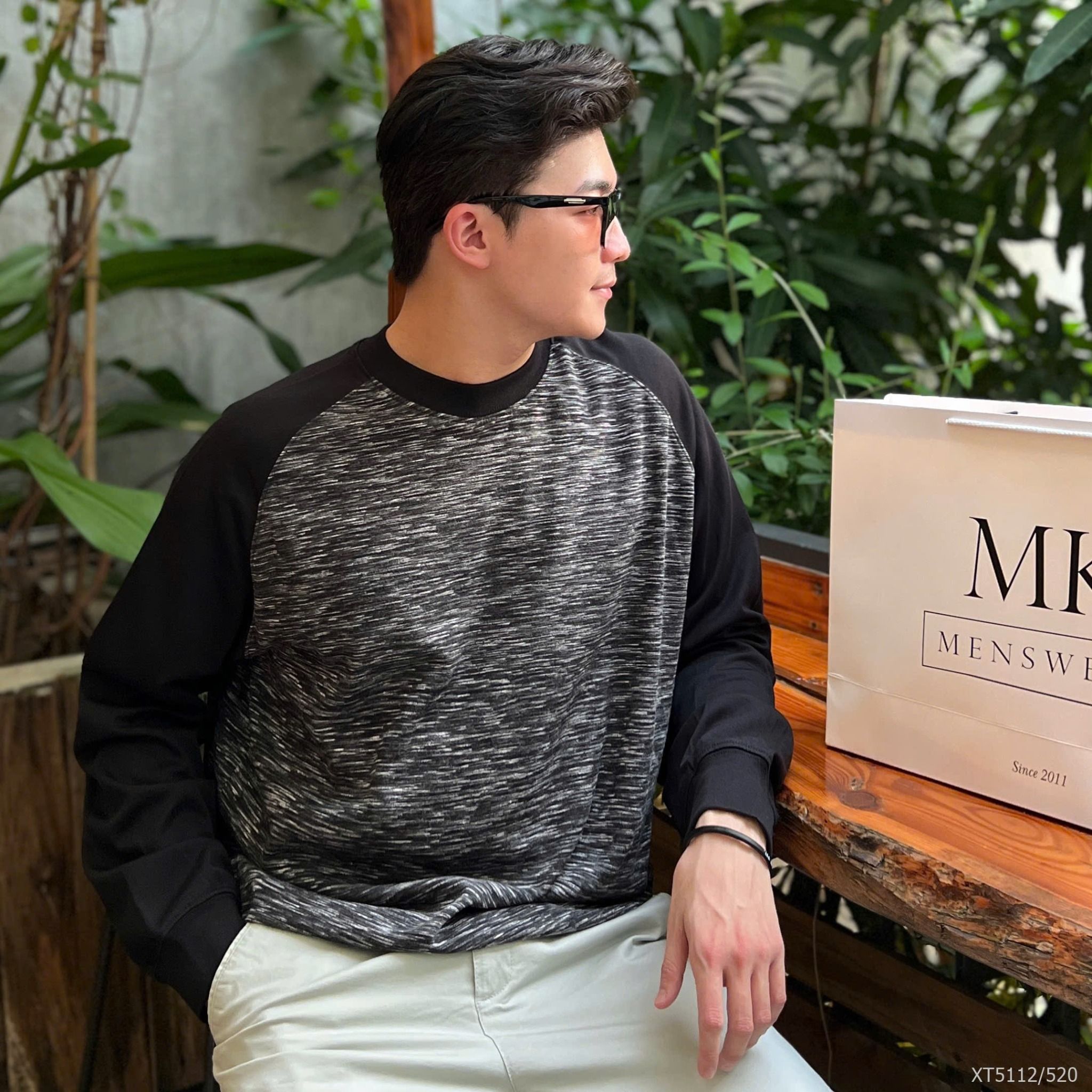  [MK ẢNH THẬT] Áo Dài Tay Sweater Nỉ Nam XT 5112 Phối Tay 