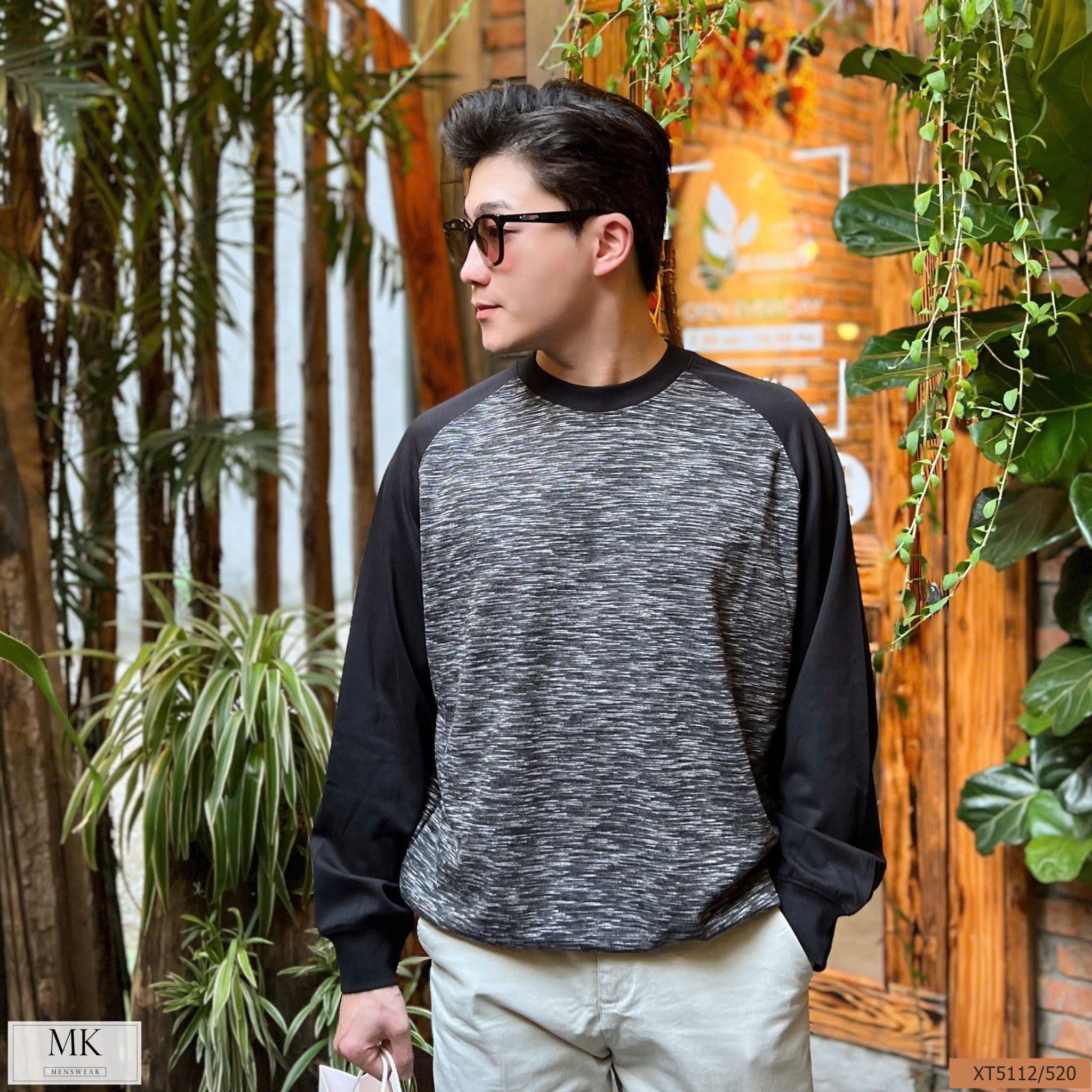  [MK ẢNH THẬT] Áo Dài Tay Sweater Nỉ Nam XT 5112 Phối Tay 