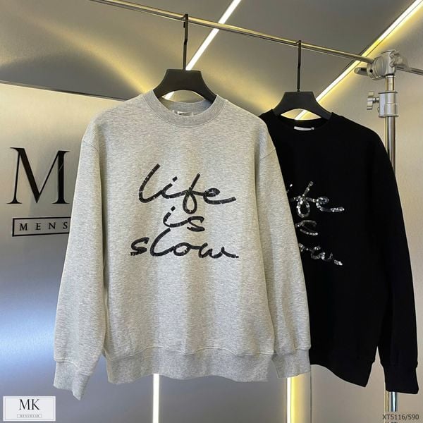  [MK ẢNH THẬT] Áo Dài Tay Sweater Nỉ Nam Nữ Hoạ Tiết XT 5116 Chữ 24 