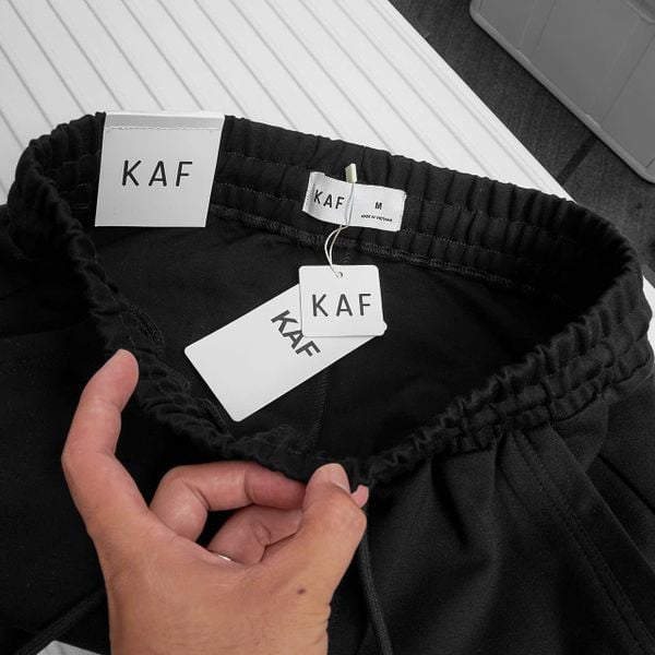  [ẢNH THẬT] Quần Jogger Nỉ Nam TRƠN KAF Duy Nhất 1 Màu Đen 24 