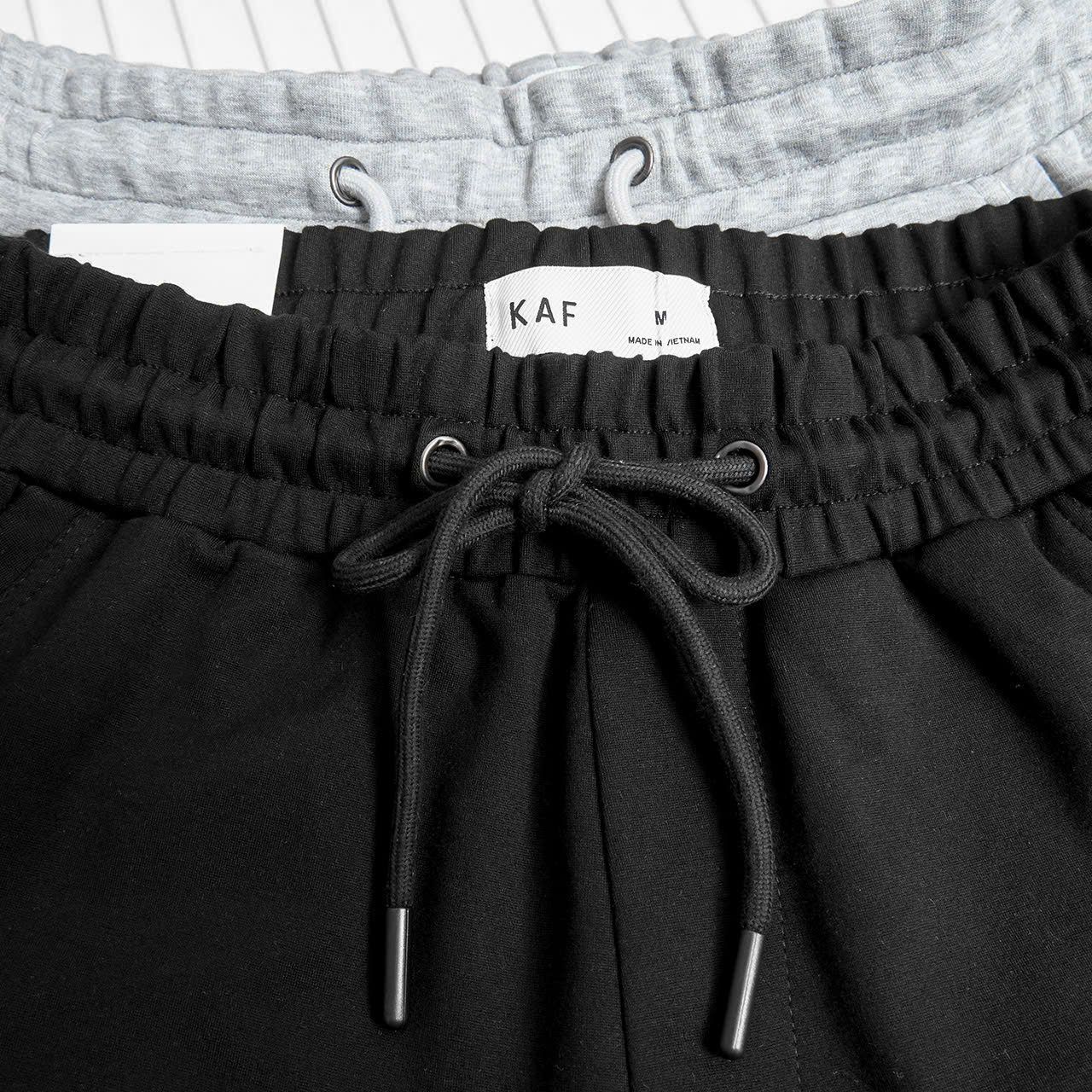  [ẢNH THẬT] Quần Jogger Nỉ Nam TRƠN KAF Duy Nhất 1 Màu Đen 24 