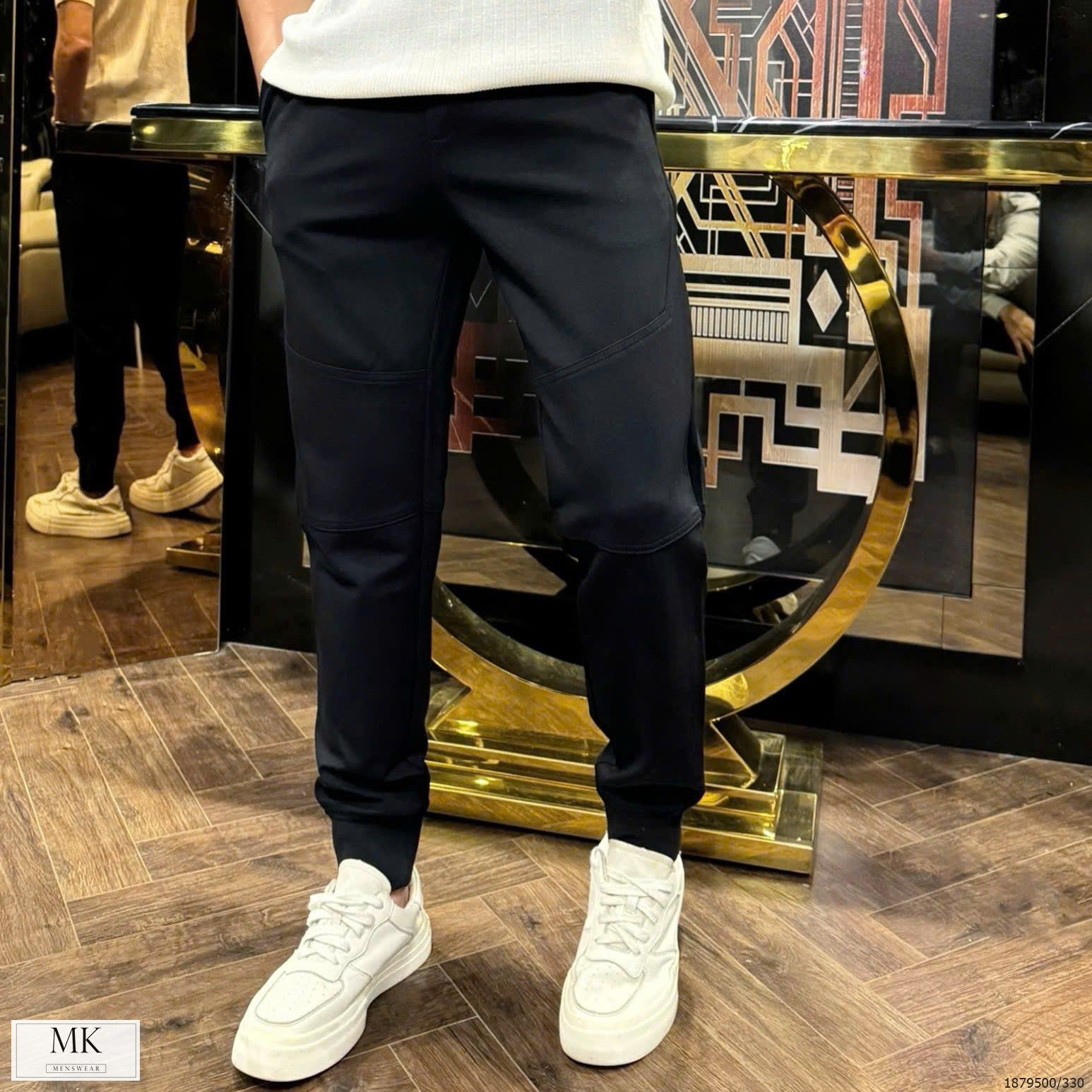  [ẢNH THẬT] Quần Jogger Nỉ Nam TRƠN KAF Duy Nhất 1 Màu Đen 24 