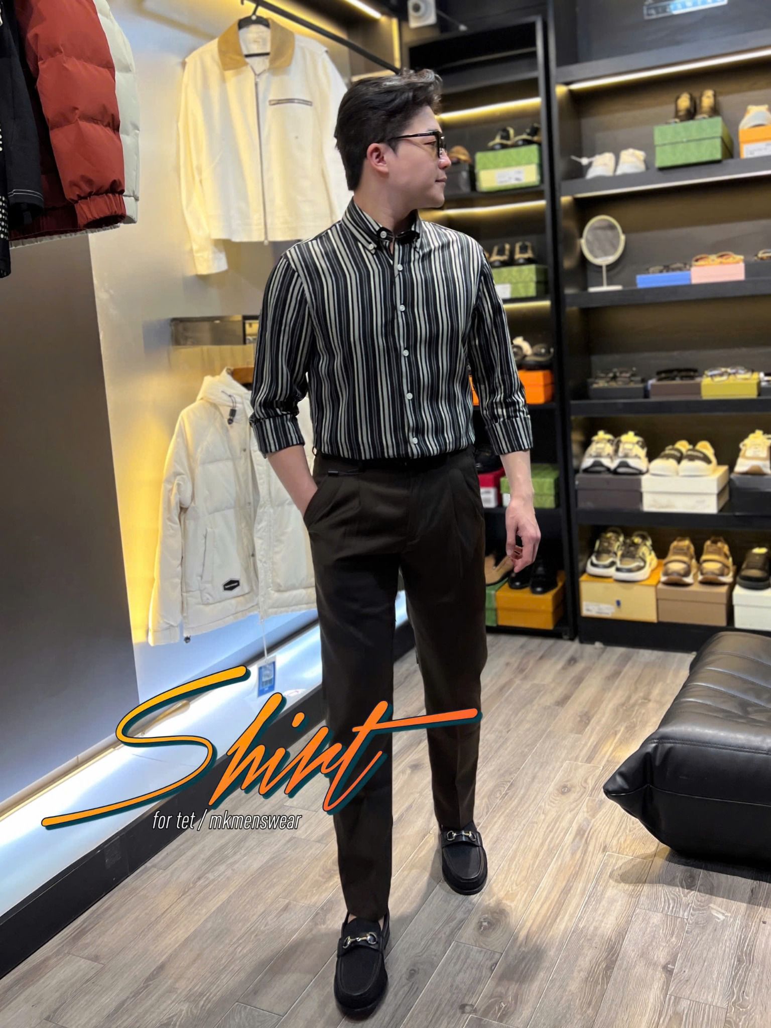  [ẢNH THẬT] Sơ Mi Dài Tay Nam Sọc Kẻ CC1078 