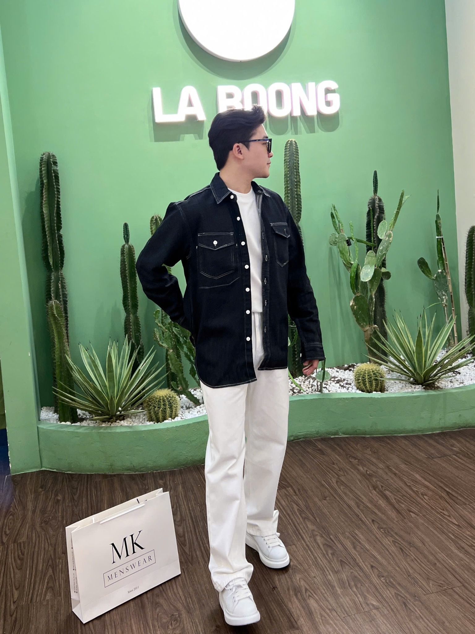  [ẢNH THẬT] Sơ Mi Dài Tay Nam Denim Túi Ngực 8071 
