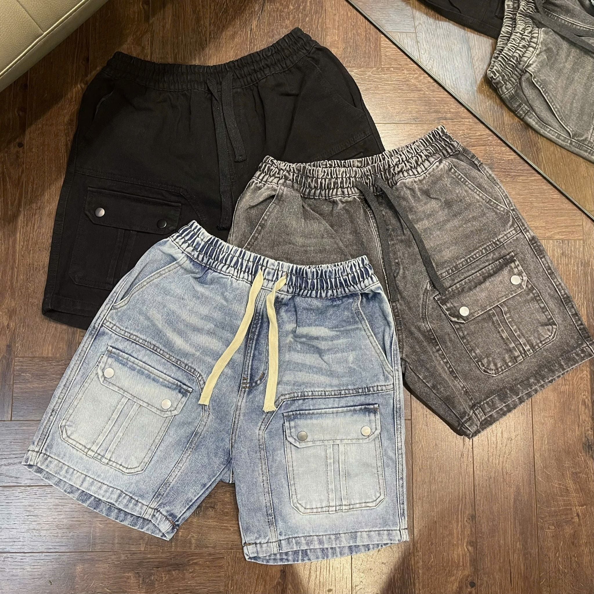  [ẢNH THẬT] Short Jean Túi Hộp Nam 3 Màu 25 